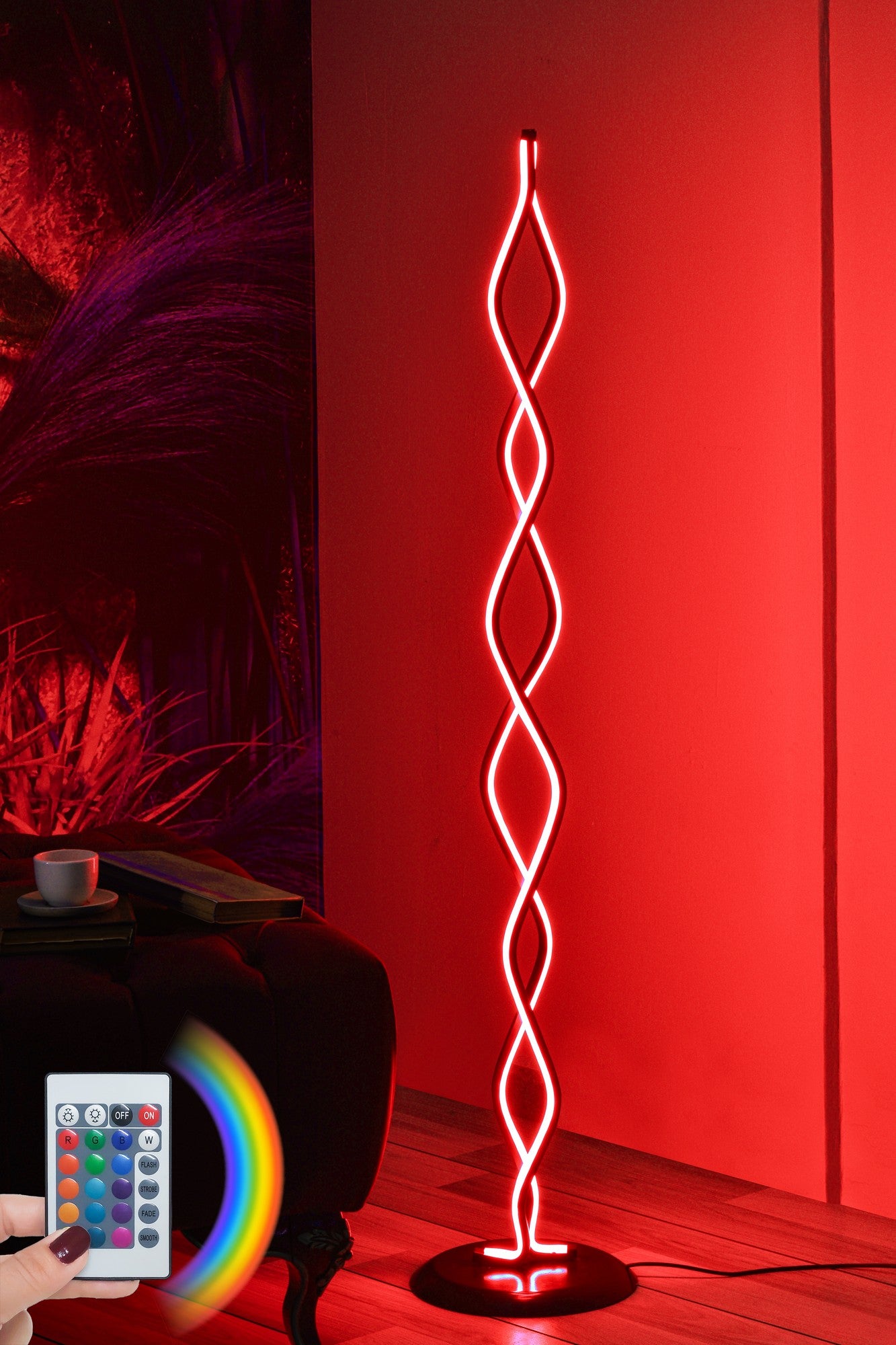 Candeeiro de Pé-Catena Black-Multicolorido