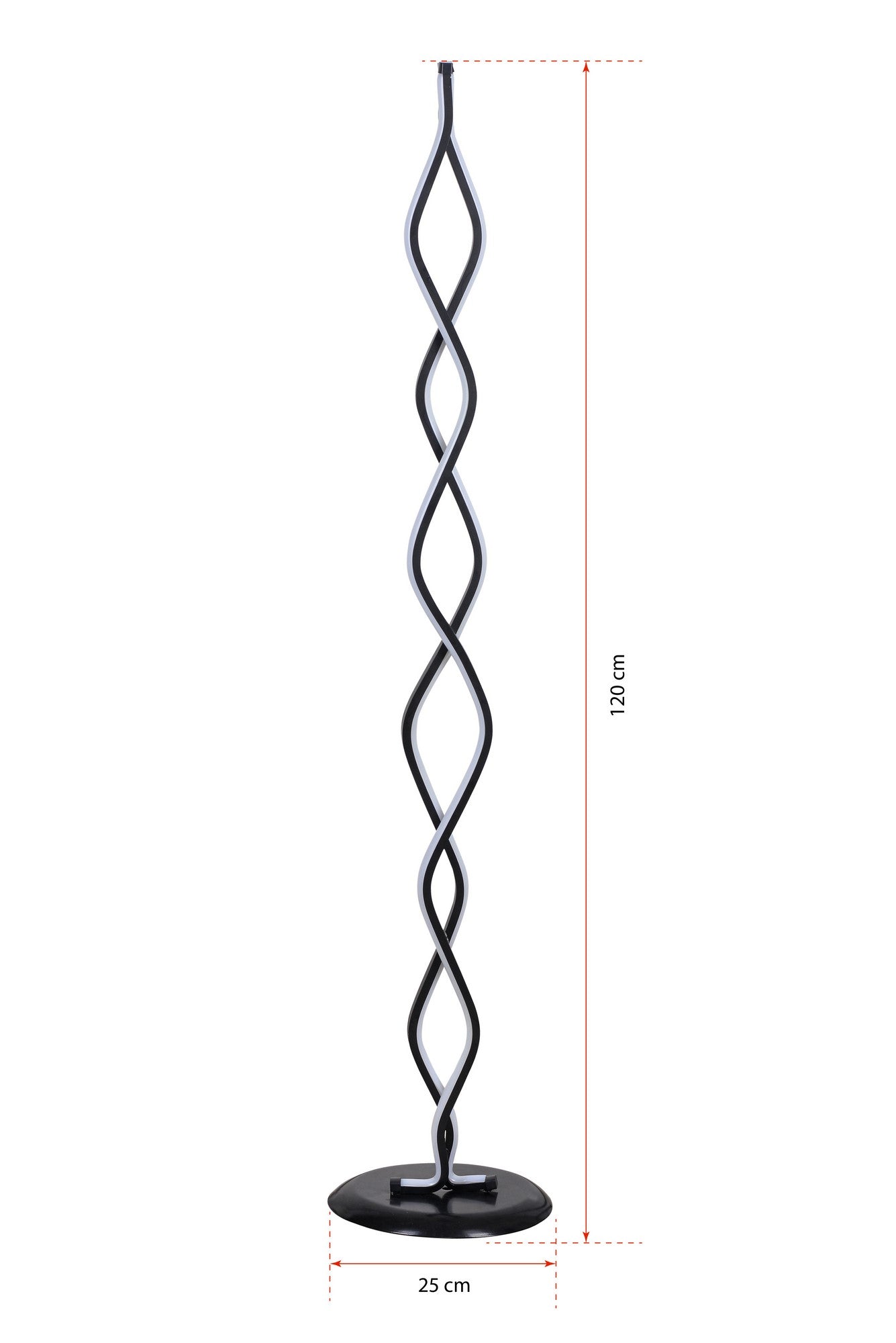 Candeeiro de Pé-Catena Black-Branco