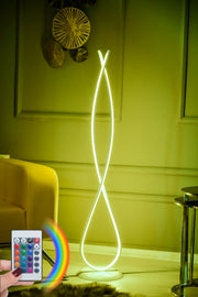 Candeeiro de Pé-Infinity White-Multicolorido