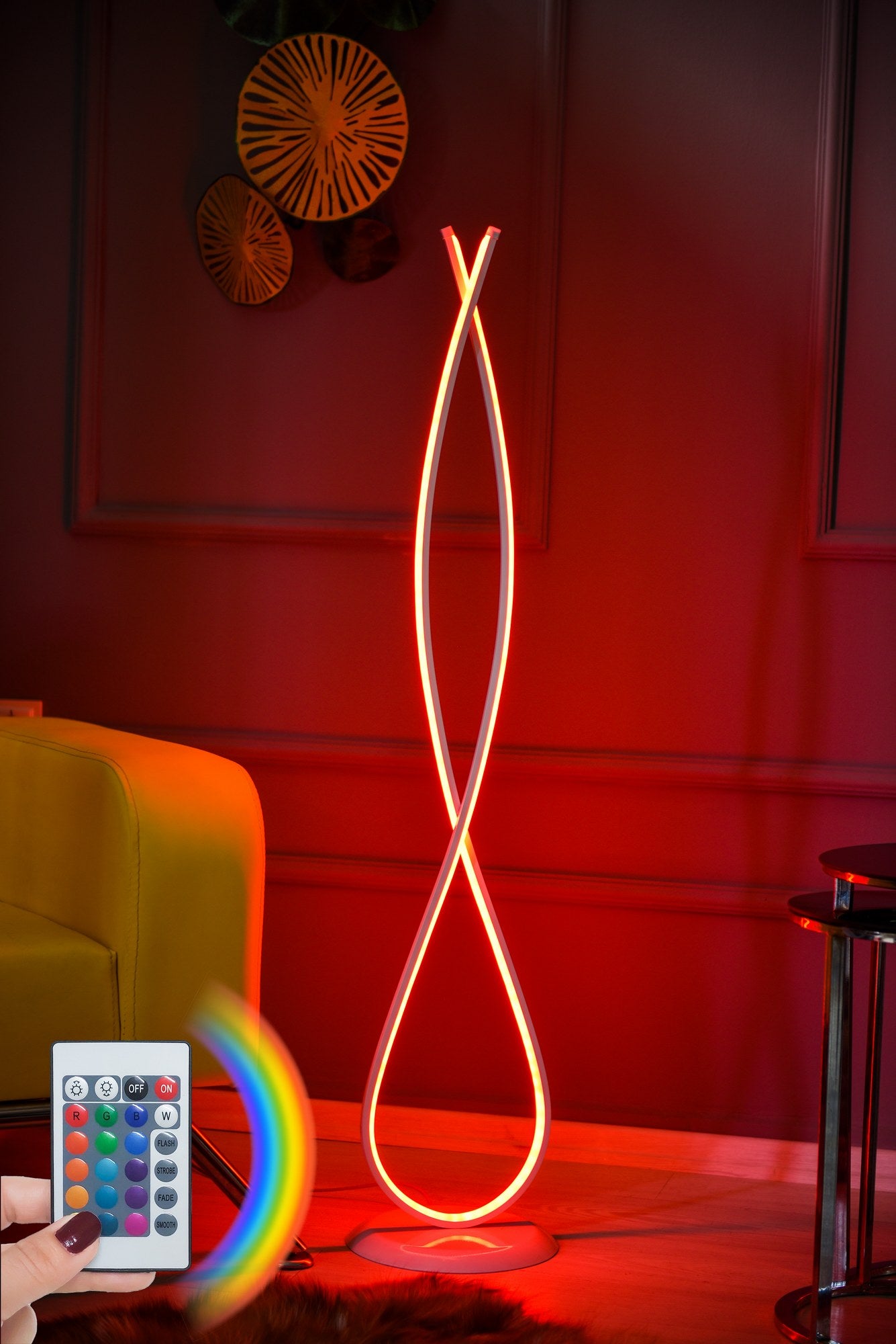 Candeeiro de Pé-Infinity White-Multicolorido