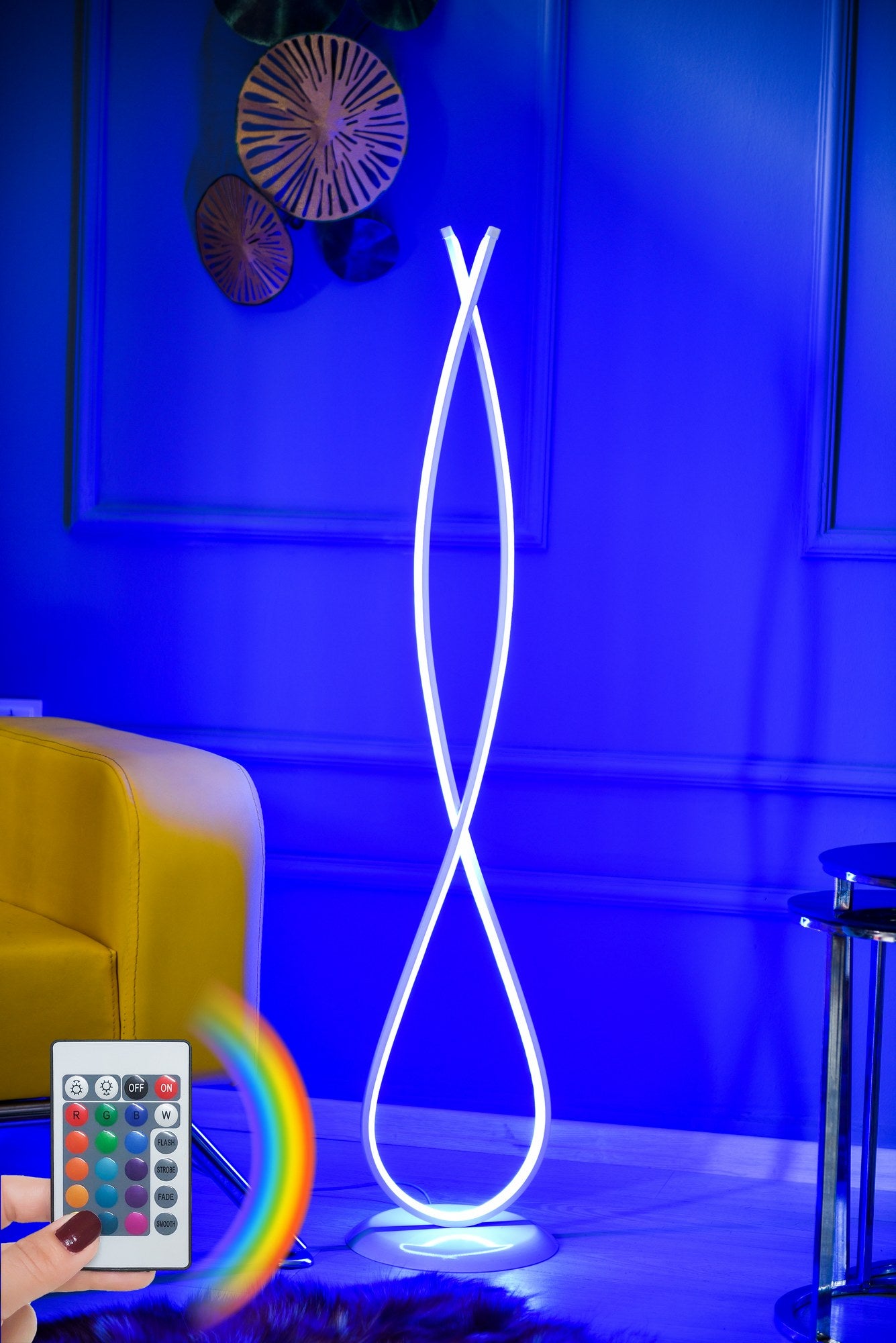 Candeeiro de Pé-Infinity White-Multicolorido