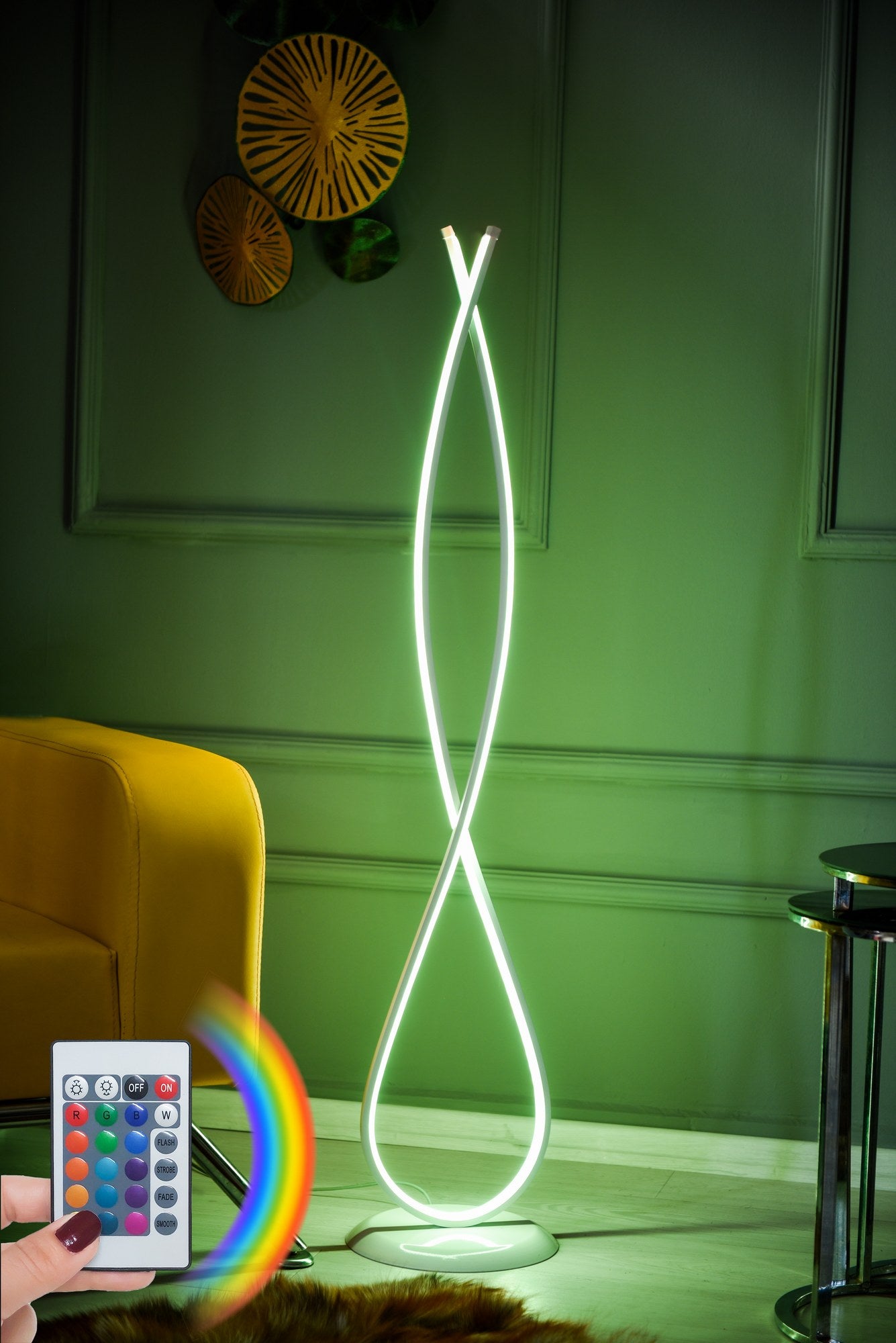 Candeeiro de Pé-Infinity White-Multicolorido