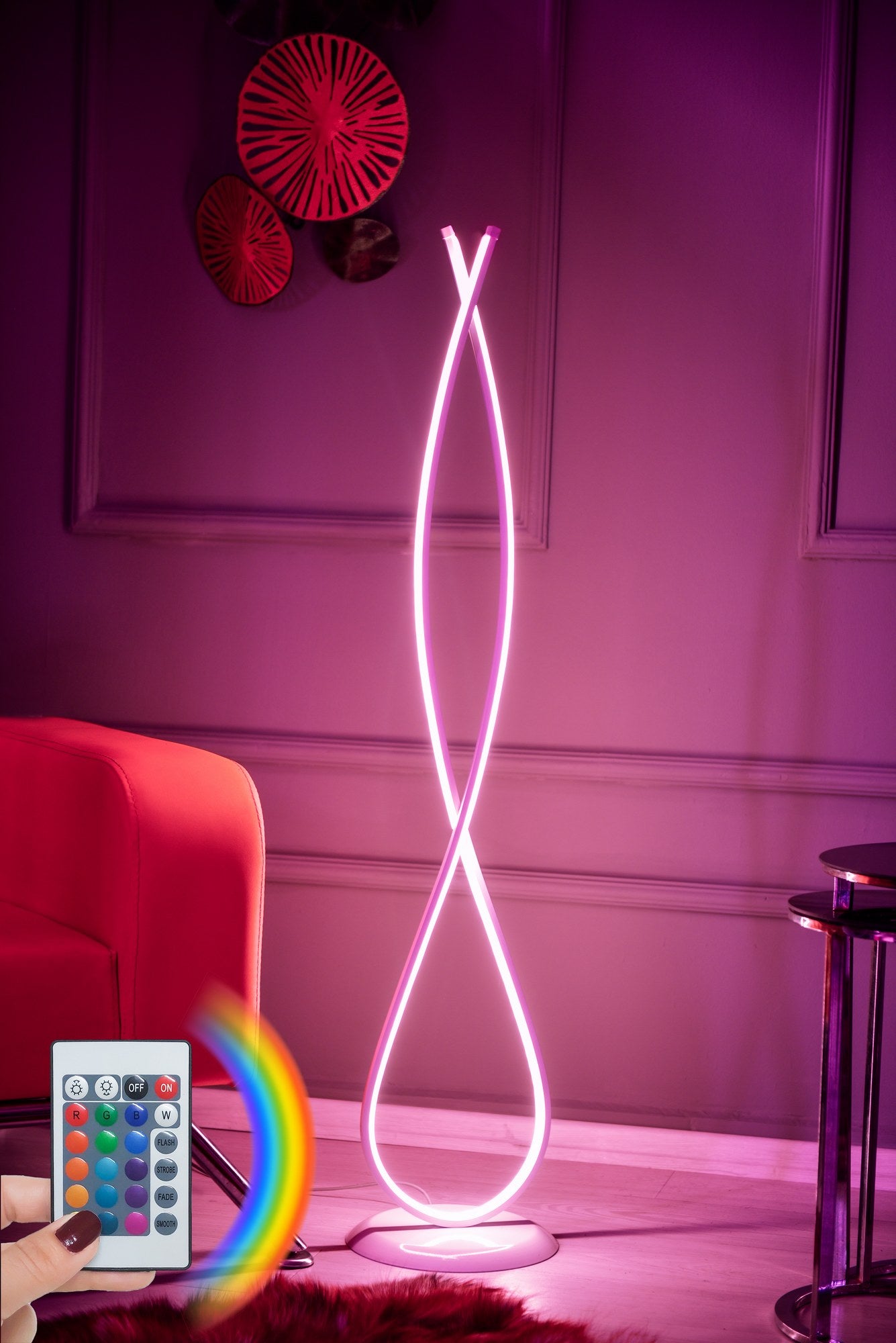 Candeeiro de Pé-Infinity White-Multicolorido