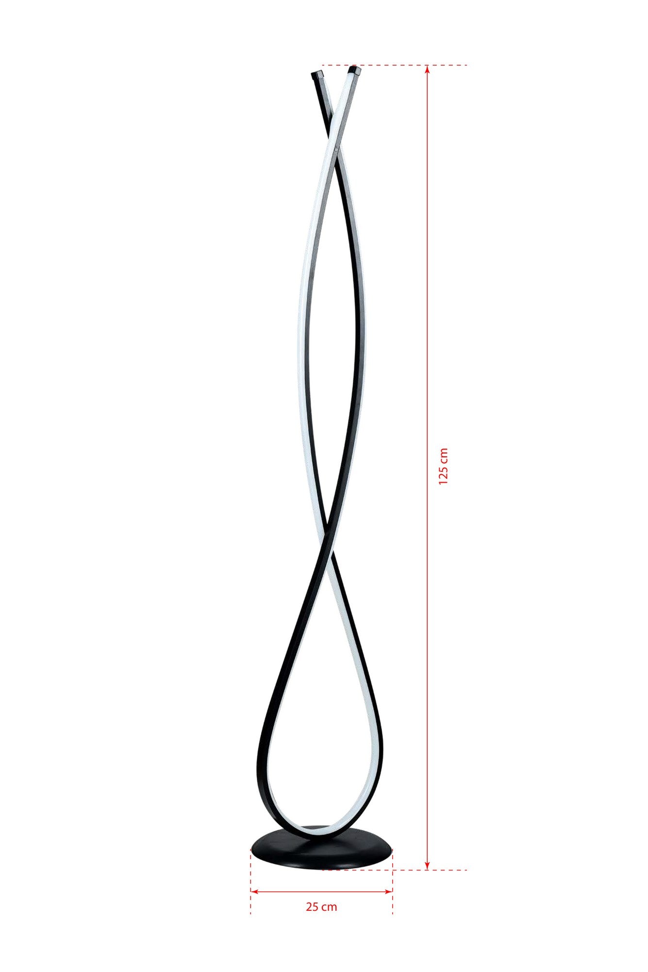 Candeeiro de Pé-Infinity Black-Branco