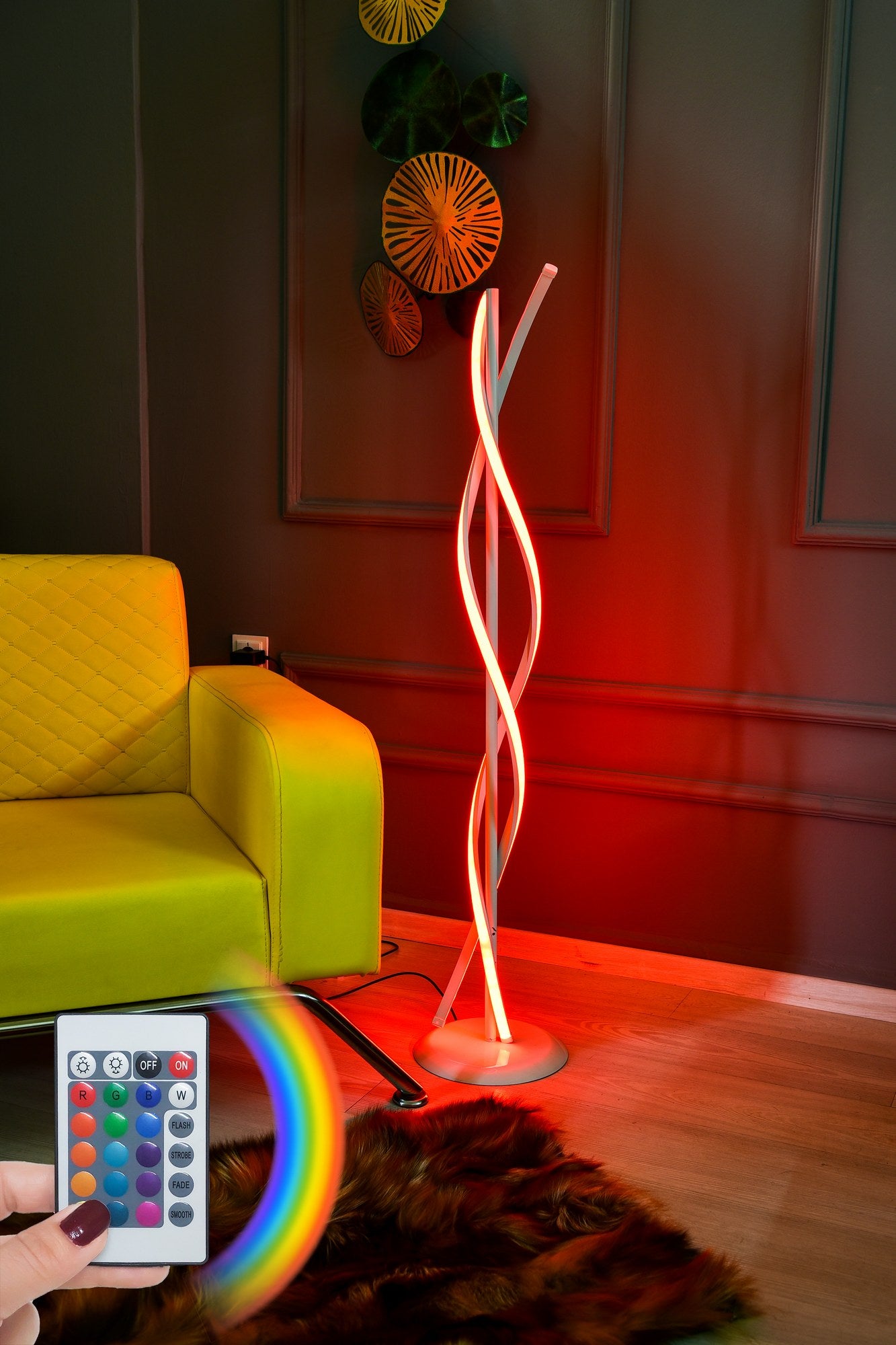 Candeeiro de Pé-Roller White-Multicolorido