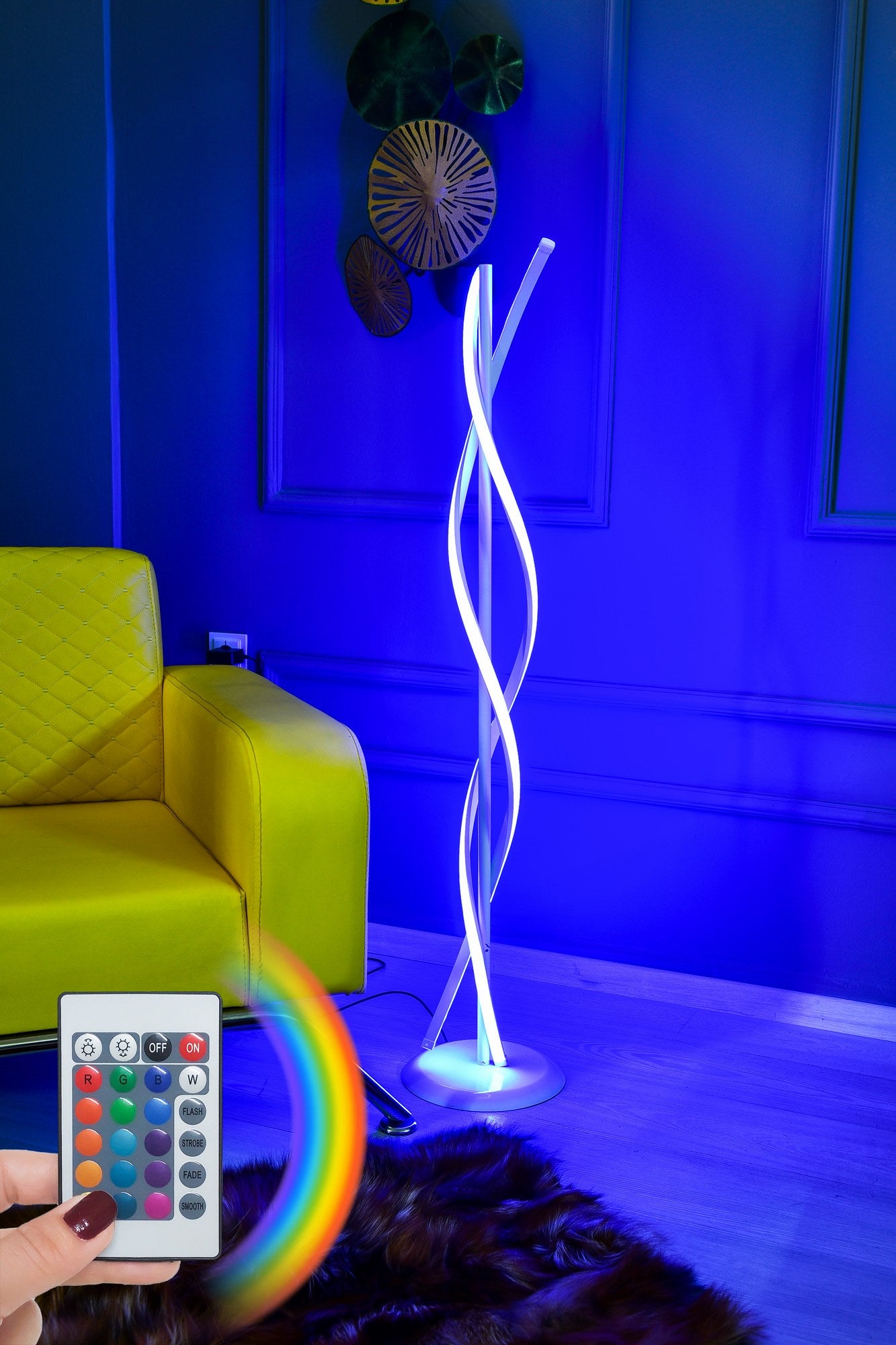 Candeeiro de Pé-Roller White-Multicolorido