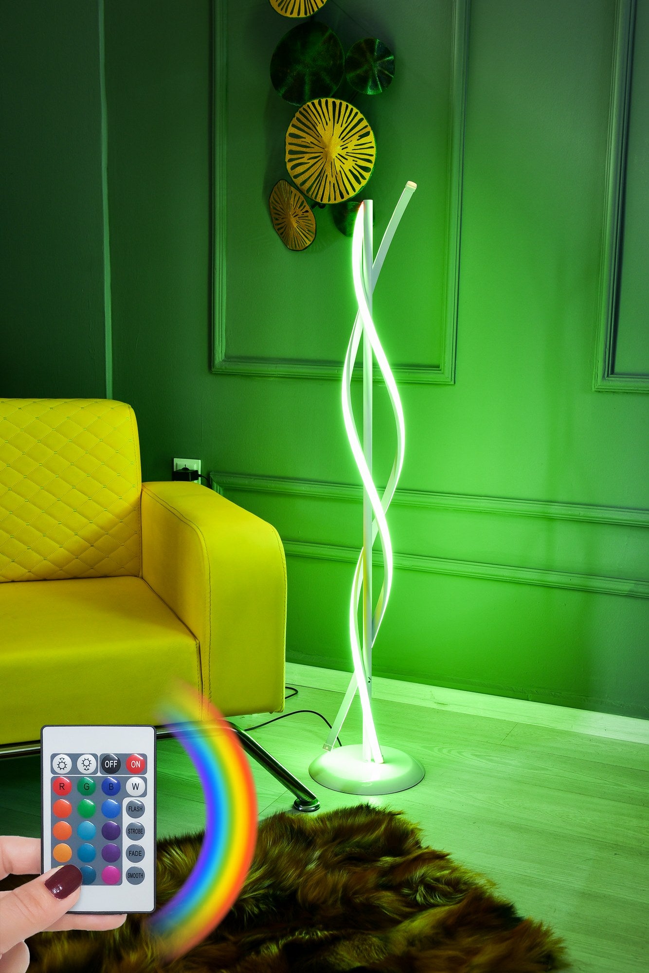 Candeeiro de Pé-Roller White-Multicolorido