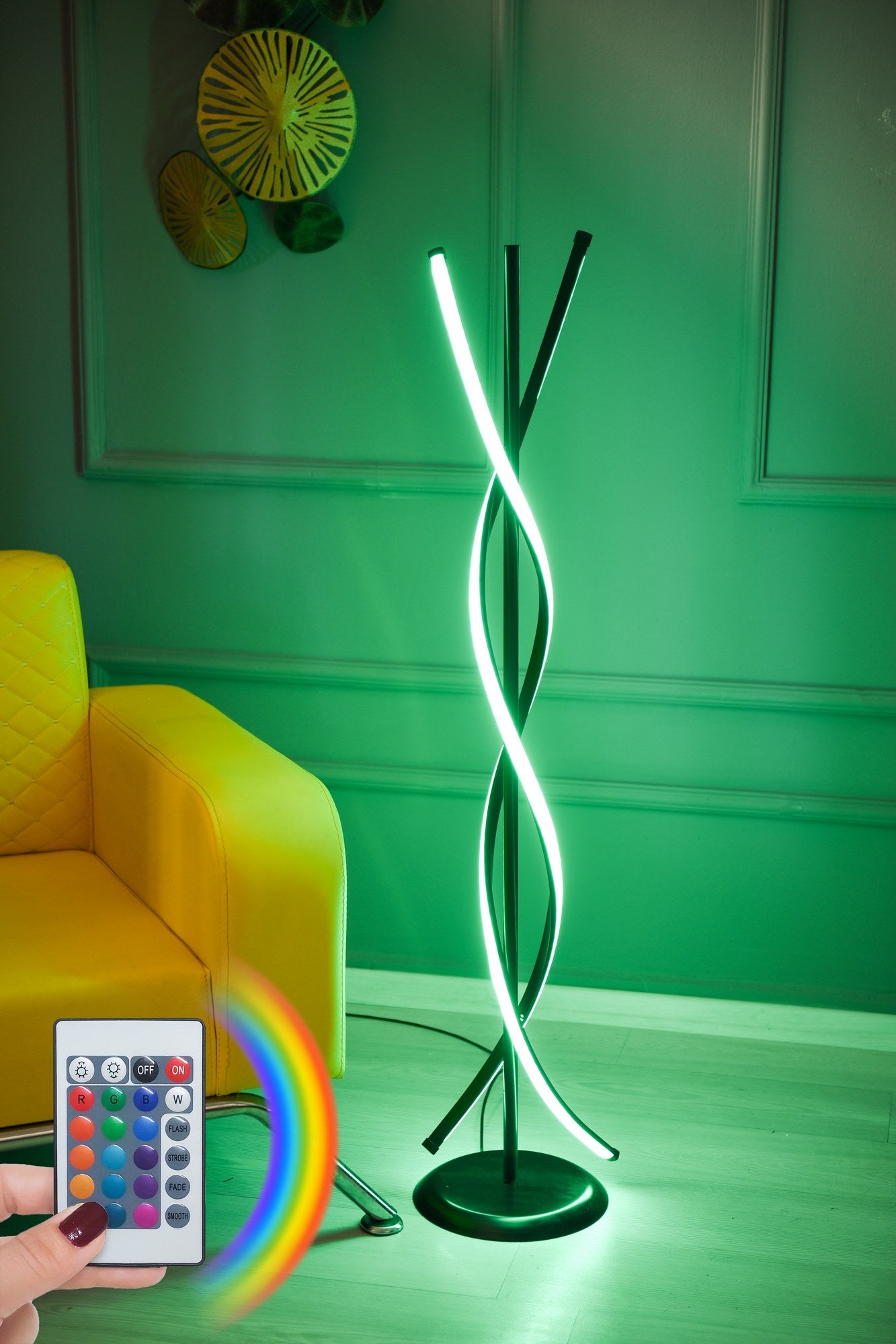 Candeeiro de Pé-Roller Black-Multicolorido