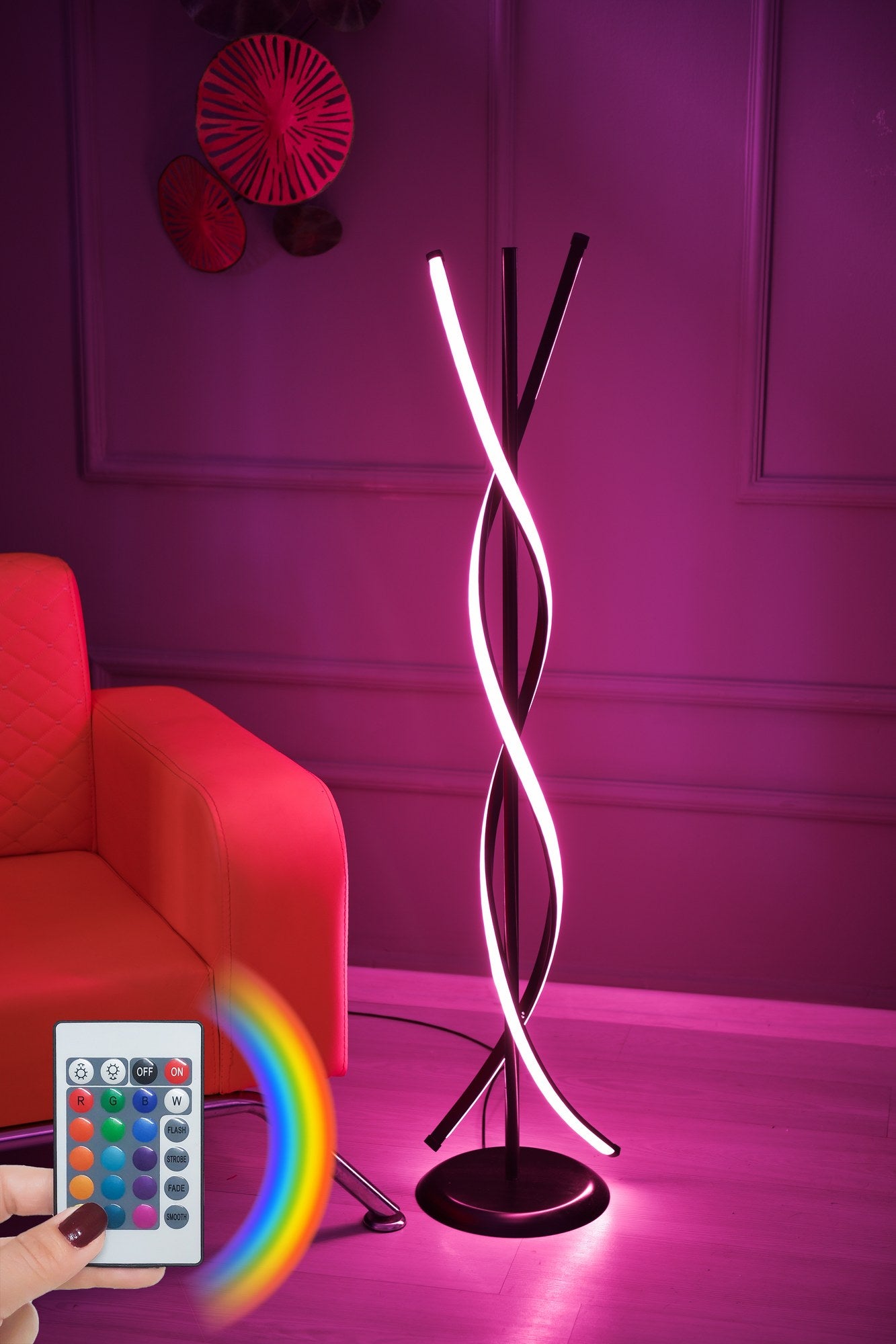 Candeeiro de Pé-Roller Black-Multicolorido