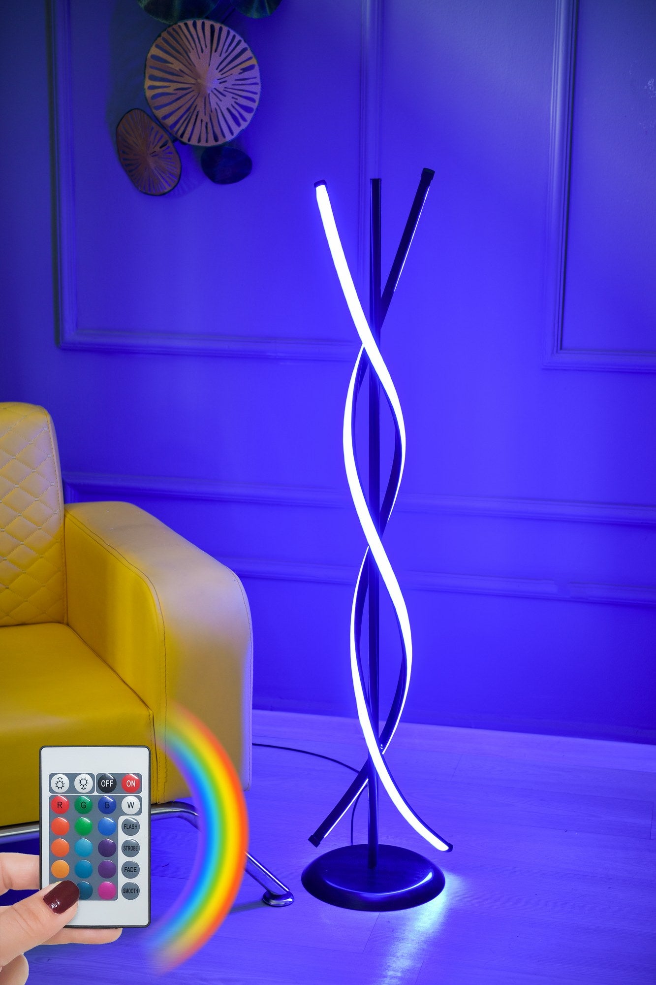 Candeeiro de Pé-Roller Black-Multicolorido