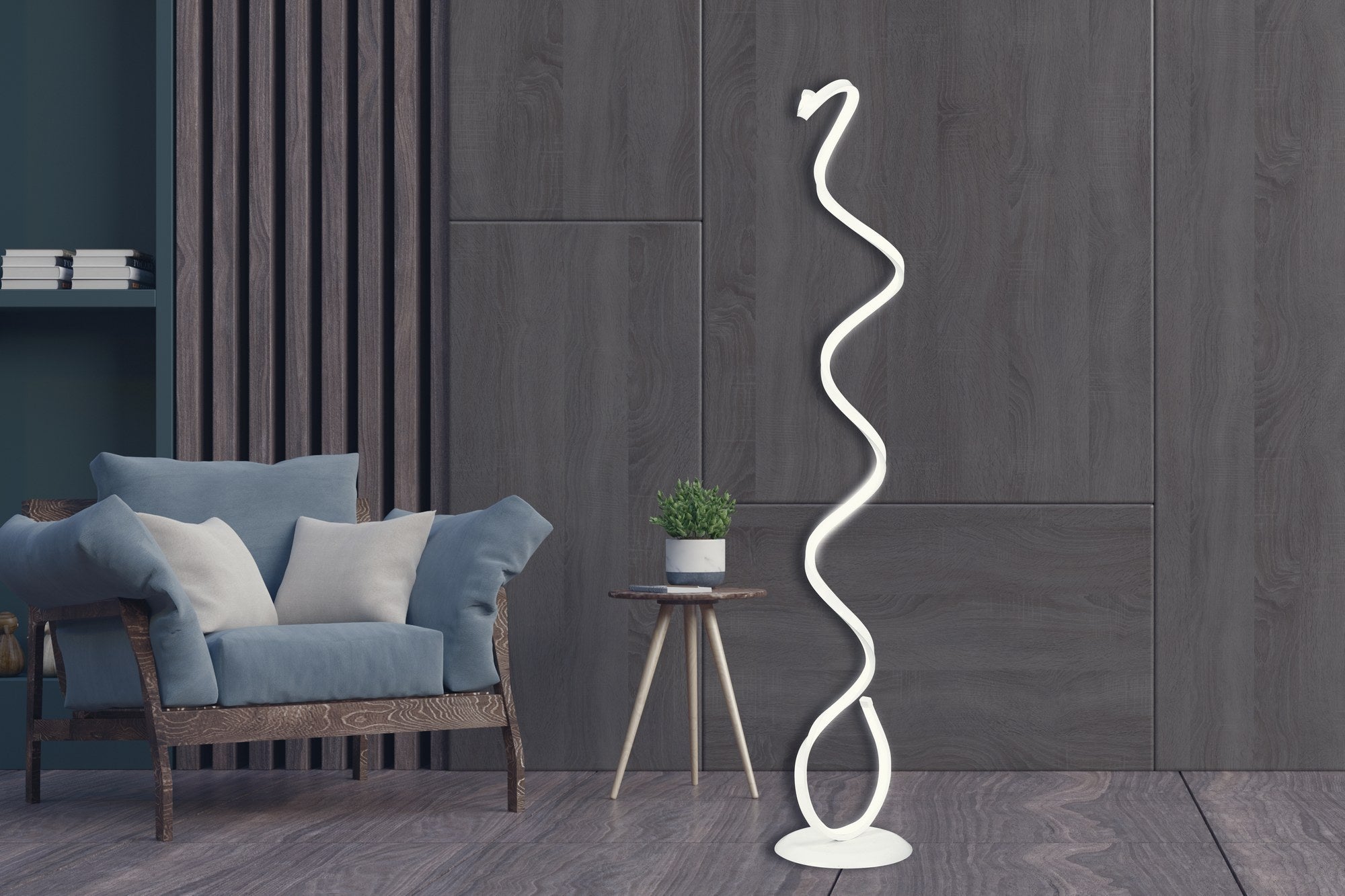 Candeeiro de Pé-Cobra White-Multicolorido