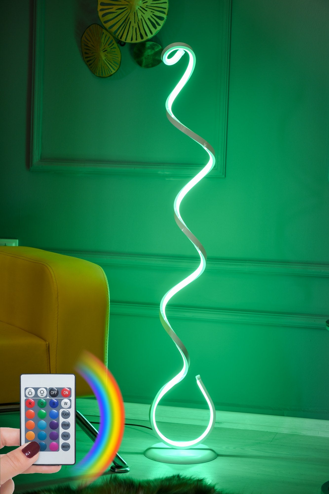 Candeeiro de Pé-Cobra White-Multicolorido