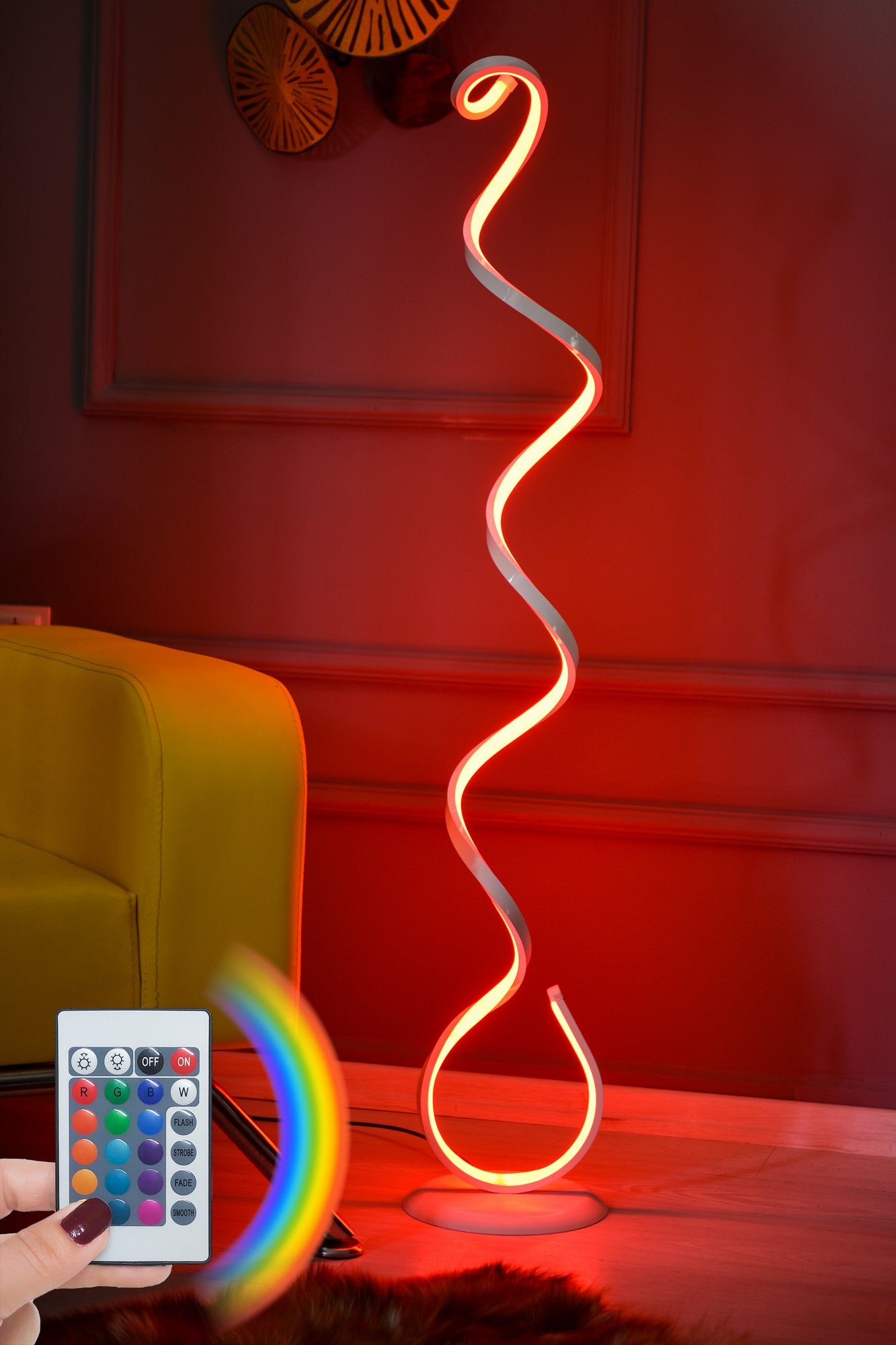 Candeeiro de Pé-Cobra White-Multicolorido