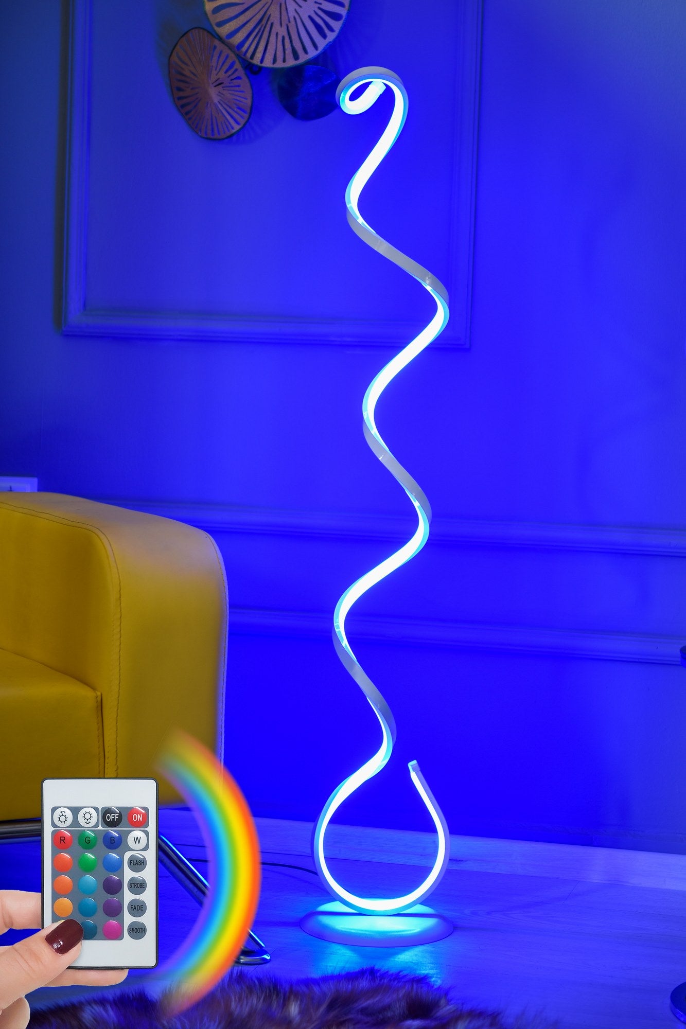 Candeeiro de Pé-Cobra White-Multicolorido