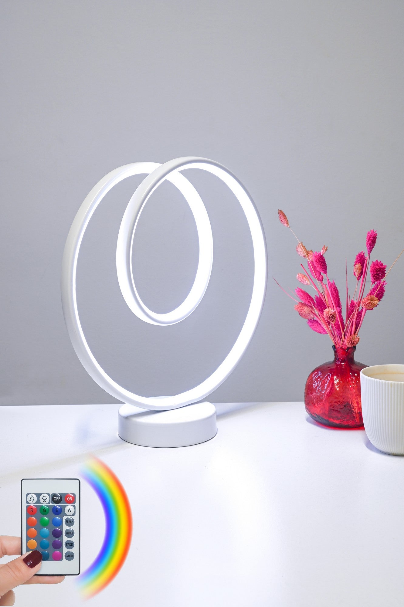 Candeeiro de mesa-Cezanne White-Multicolorido