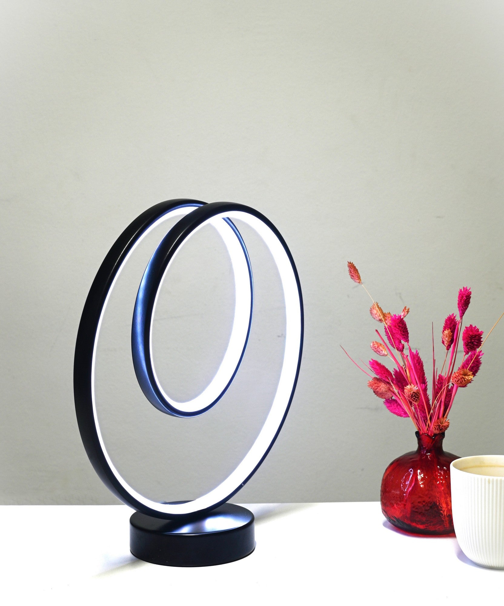 Candeeiro de mesa-Cezanne Black-Branco