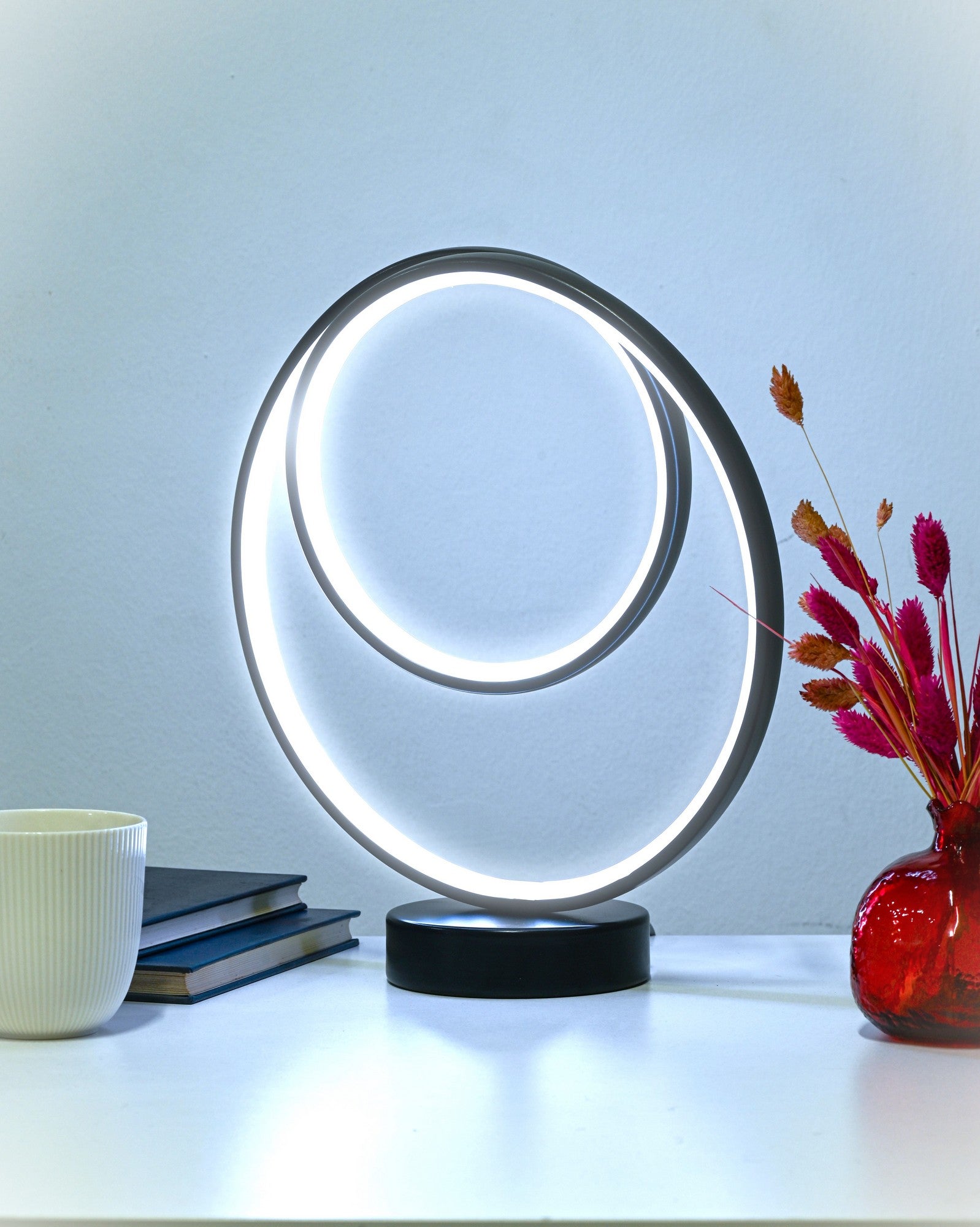 Candeeiro de mesa-Cezanne Black-Branco