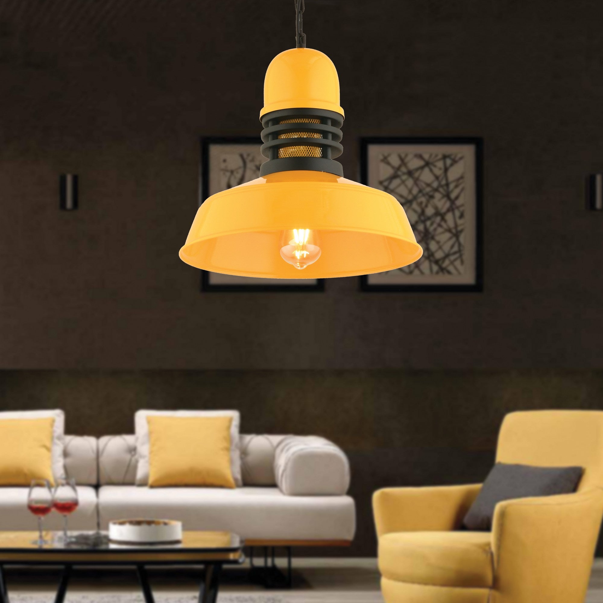 Candeeiro de Teto  - RT - 44 - Amarelo