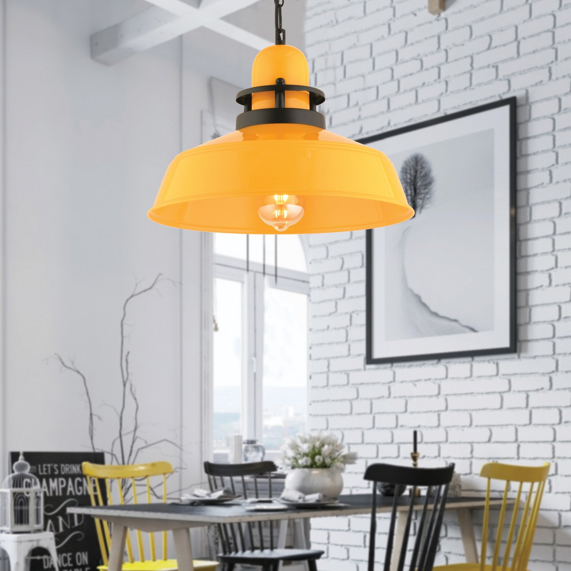 Candeeiro de Teto  - RT - 48 - Amarelo