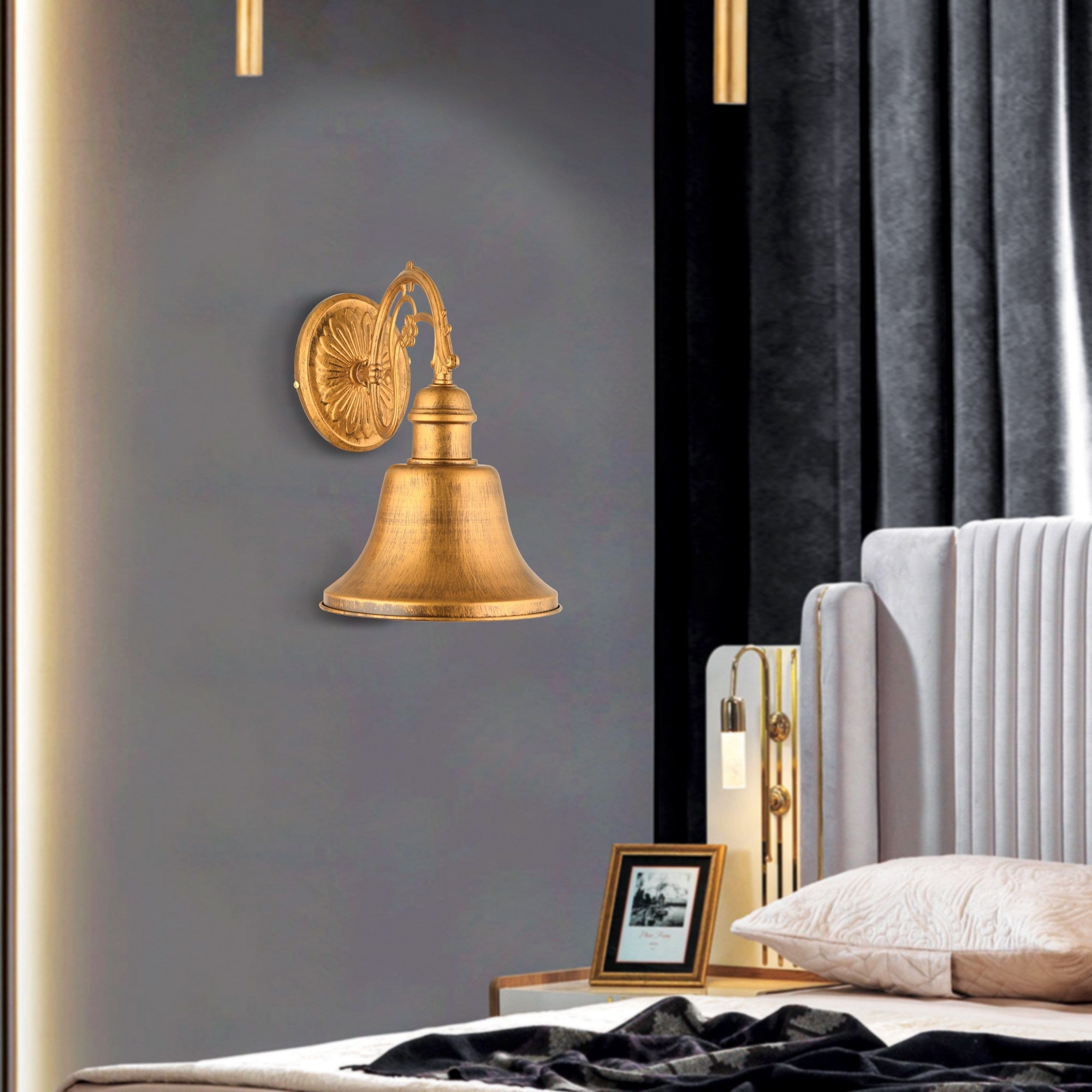 Candeeiro de Parede-AP-40-Ouro Vintage