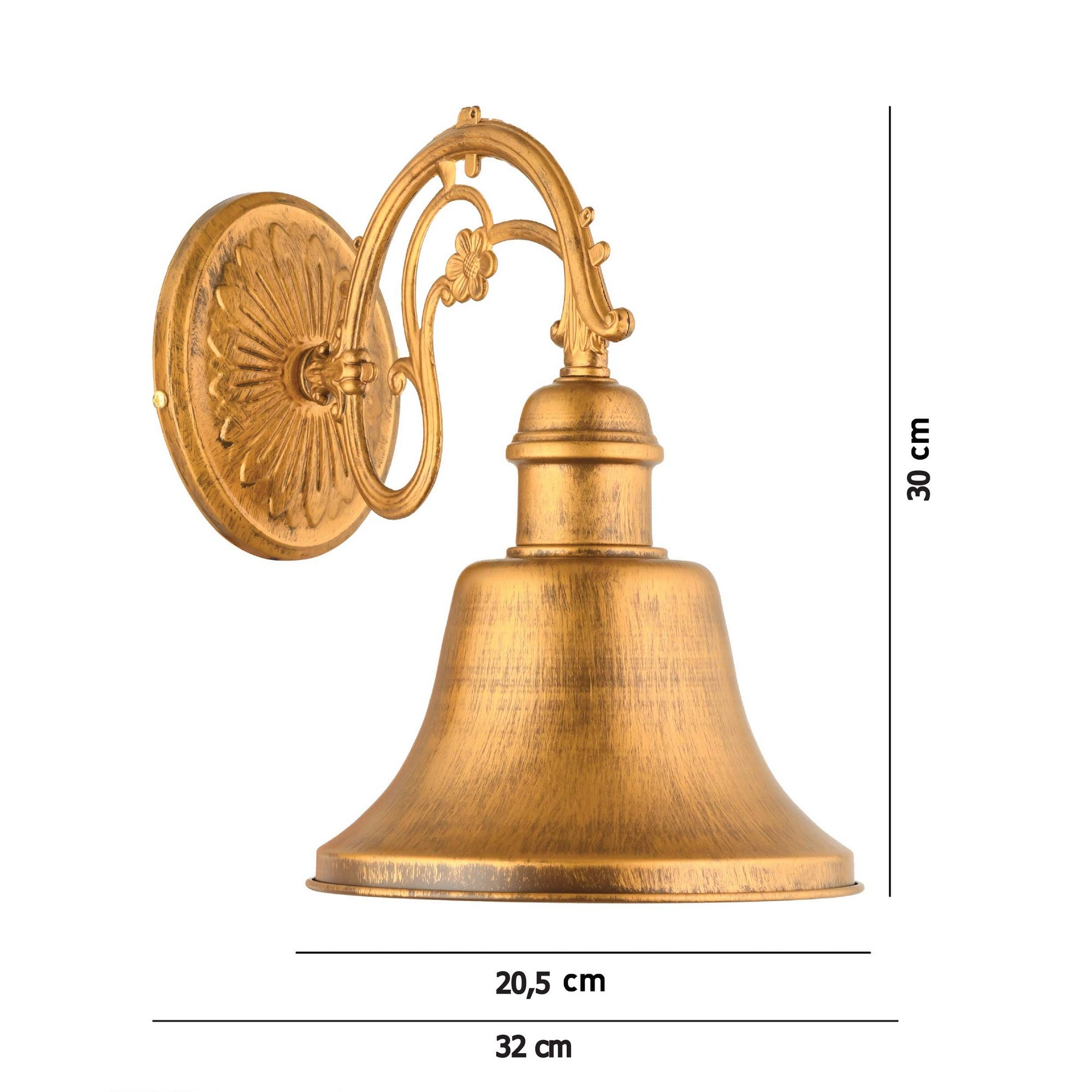 Candeeiro de Parede-AP-40-Ouro Vintage