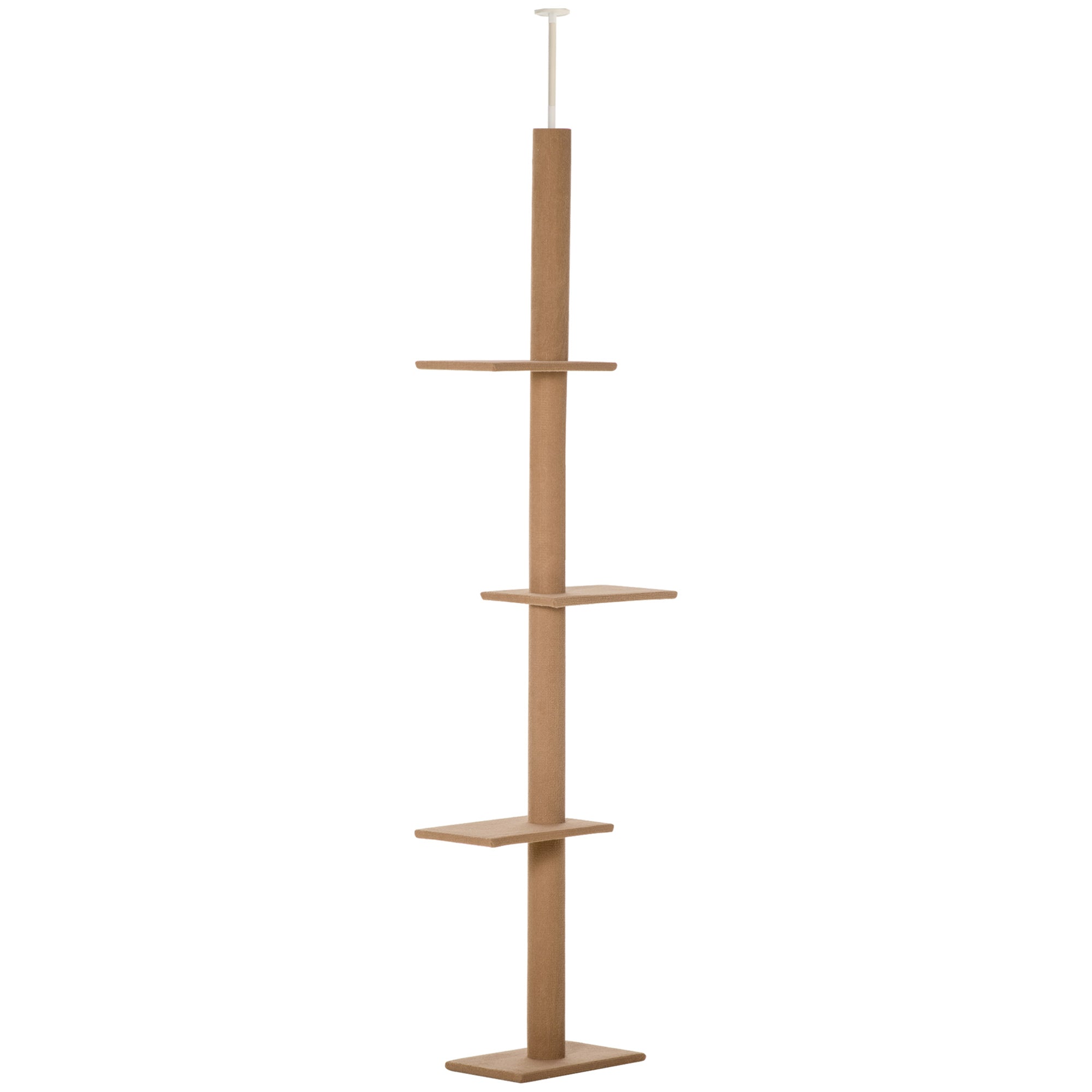 Arranhador para Gatos de Chão ao Teto 43x27x228-260 cm - Marrom