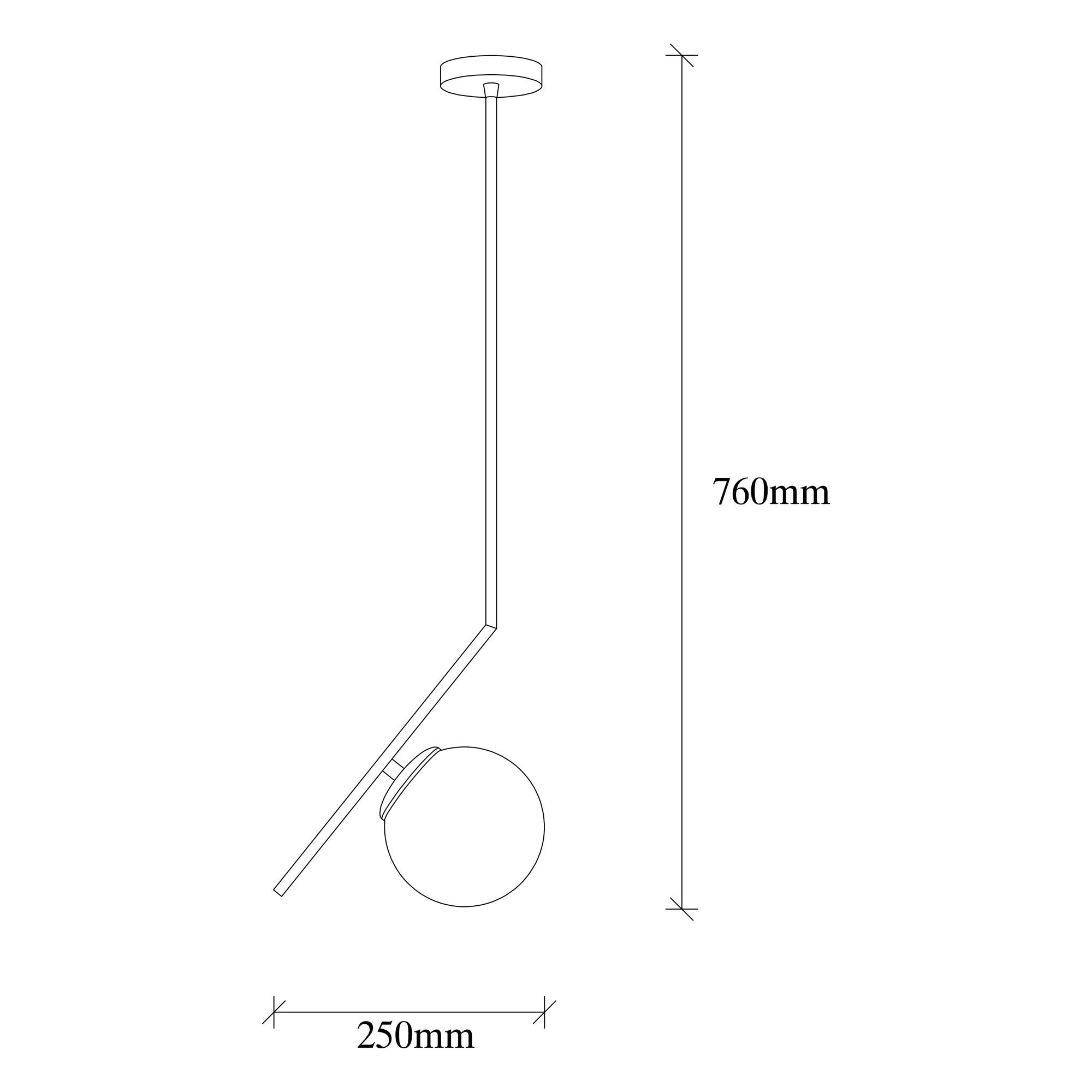 Candeeiro de Teto Industrial Escandinavo, Corpo em Ferro Preto, 25 x 15 cm, Altura: 76 cm, Soquete E27 Máx. 40 W, Iluminação Elegante para Espaços Modernos
