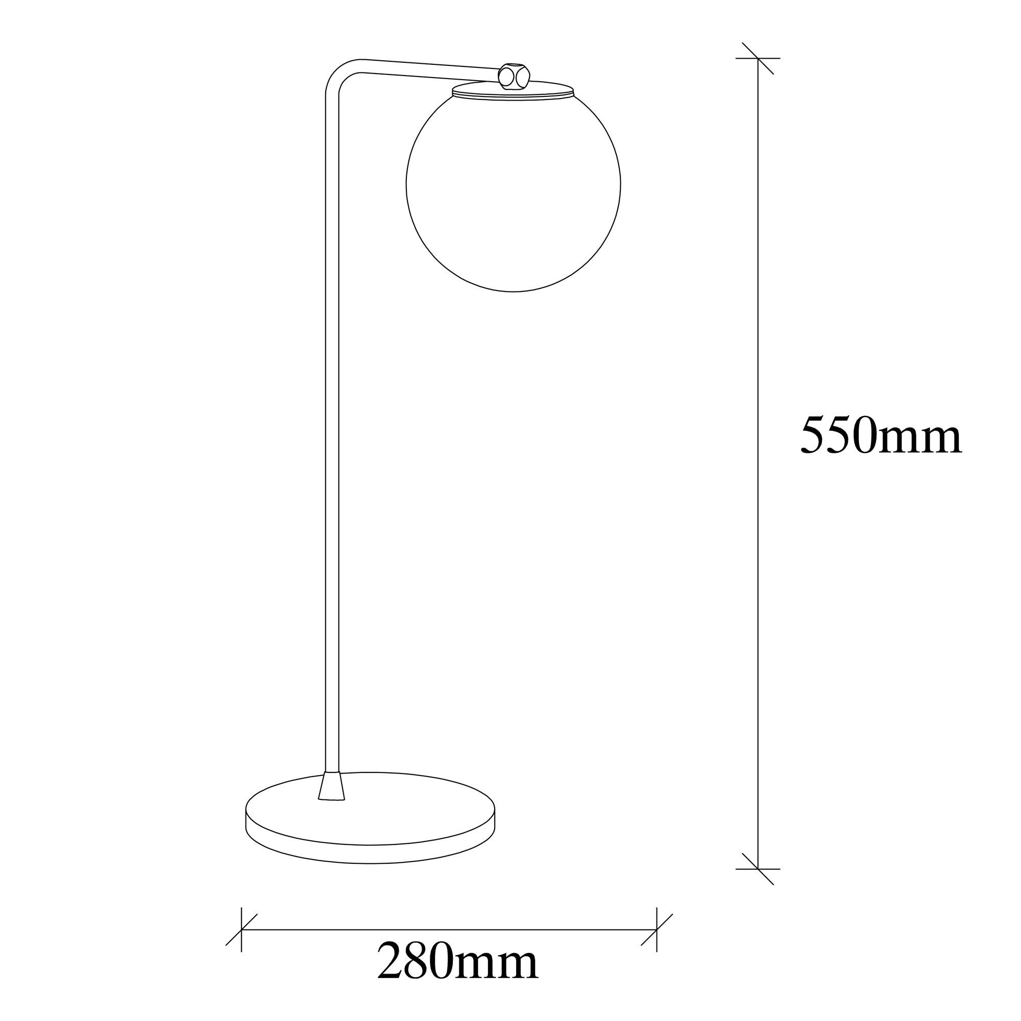 Candeeiro de Mesa Escandinava, Corpo em Metal Cobre, 15 x 28 x 55 cm | Soquete E27, Potência Máxima de 40 W, Cabo de 200 cm | Iluminação Elegante e Funcional para Espaços Modernos