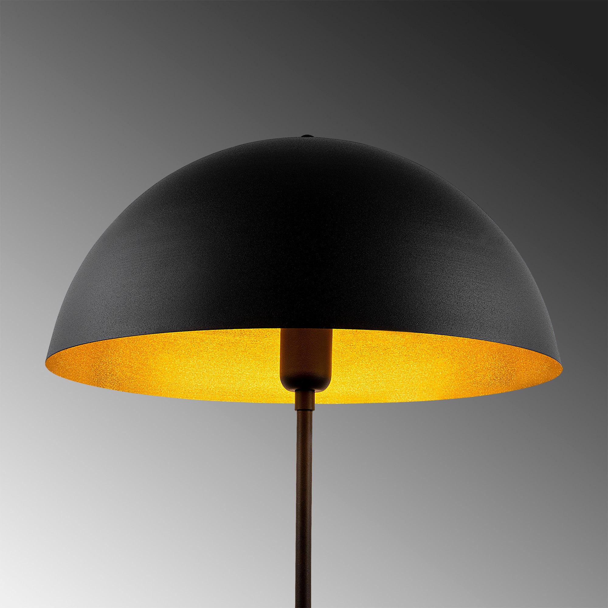 Candeeiro de Pé industrial escandinava, corpo de metal preto, 170 cm de altura, cúpula de 50 x 50 cm, soquete E27, cabo de 350 cm, iluminação elegante e funcional para casa