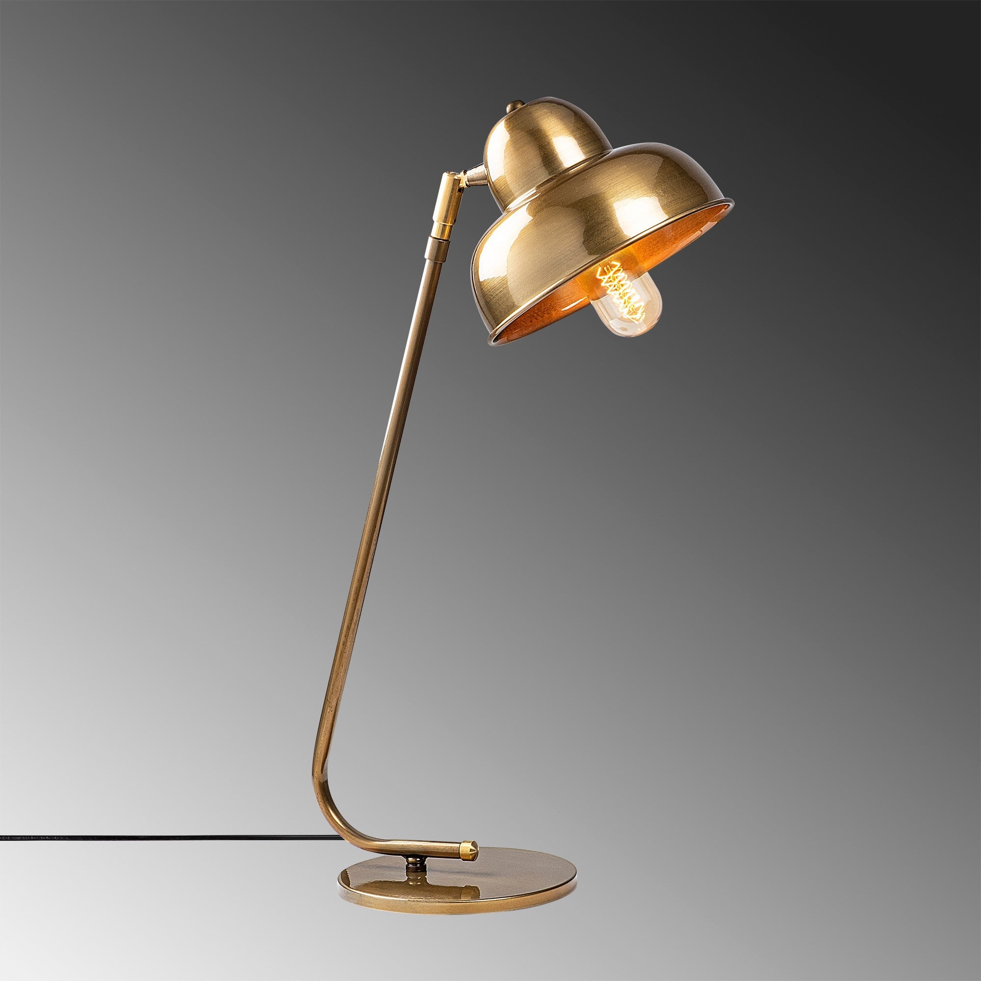 Candeeiro de Mesa Elegante Dourada, Corpo em Metal, 20 x 35 cm, Altura: 59 cm | Soquete E27, Máx. 40 W | Design Escandinavo Glamouroso, Perfeito para Decoração Moderna