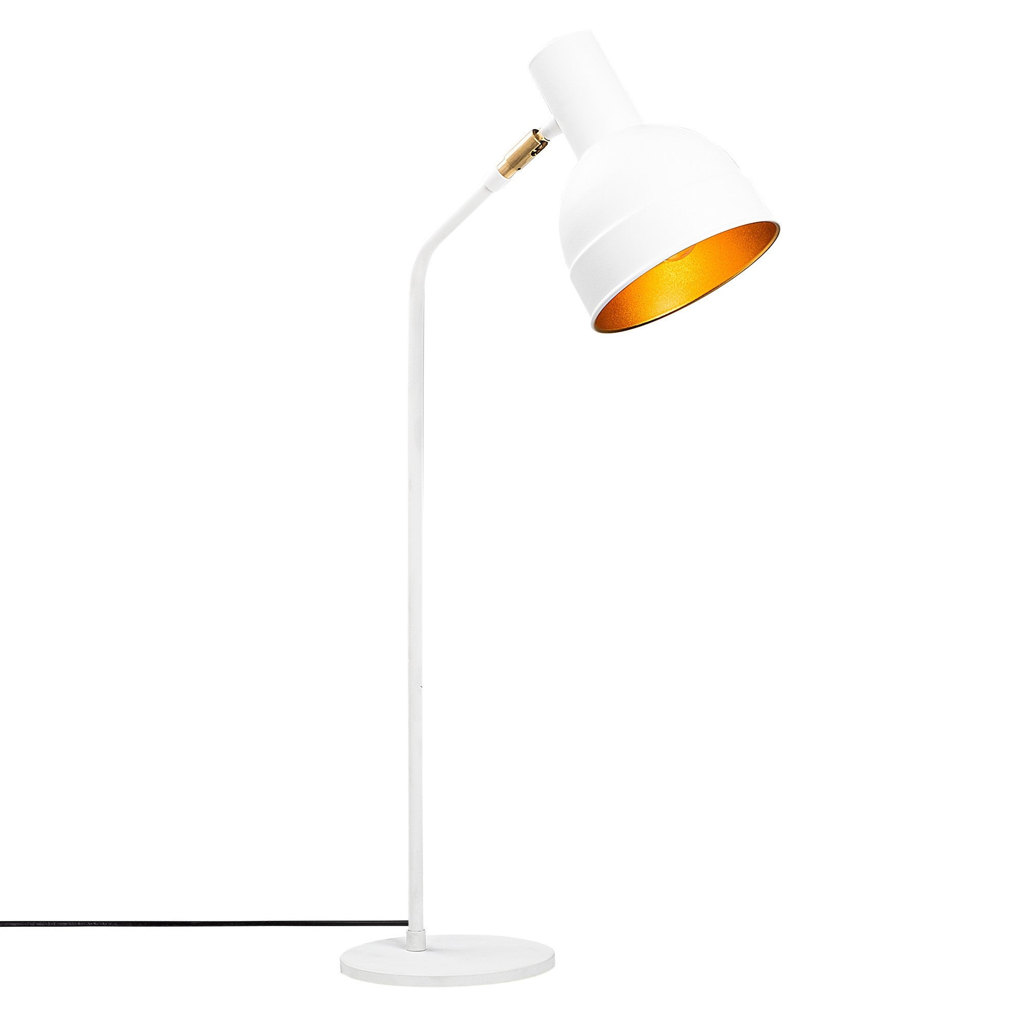 Candeeiro de Mesa Escandinava, Corpo em Metal Branco, 17 x 37 cm, Altura 76 cm, E27 Máx. 40 W, IP20 | Iluminação Elegante e Funcional para Espaços Modernos