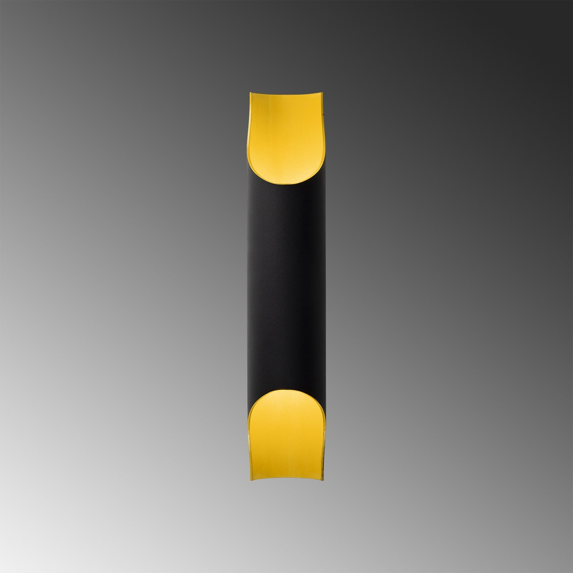 Candeeiro de Parede Industrial, Corpo em Metal Preto, 40 cm de Altura, 8 cm de Diâmetro, 2 x E14 Máx. 40 W, IP20 | Iluminação Elegante para Hotéis e Espaços Modernos