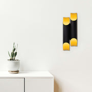 Candeeiro de Parede industrial, corpo em ferro preto, 160 x 12 cm, altura: 45 cm | 2 x E27 máx. 40 W | Iluminação elegante para hotéis e espaços modernos, classificação IP20