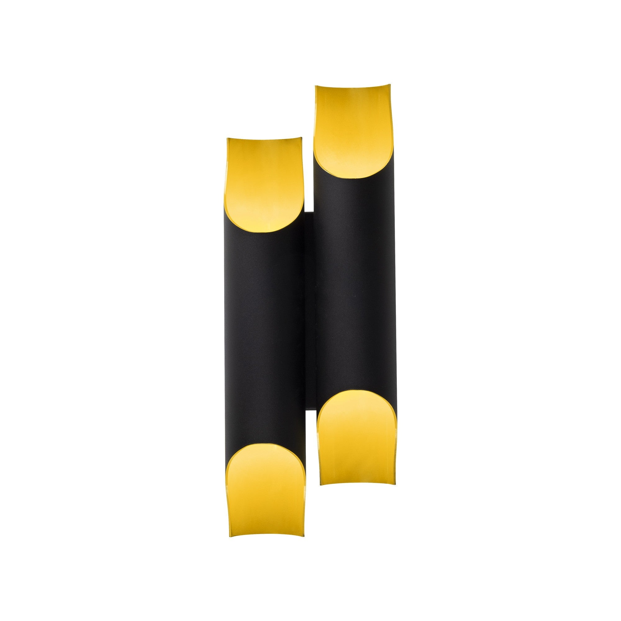 Candeeiro de Parede industrial, corpo em ferro preto, 160 x 12 cm, altura: 45 cm | 2 x E27 máx. 40 W | Iluminação elegante para hotéis e espaços modernos, classificação IP20