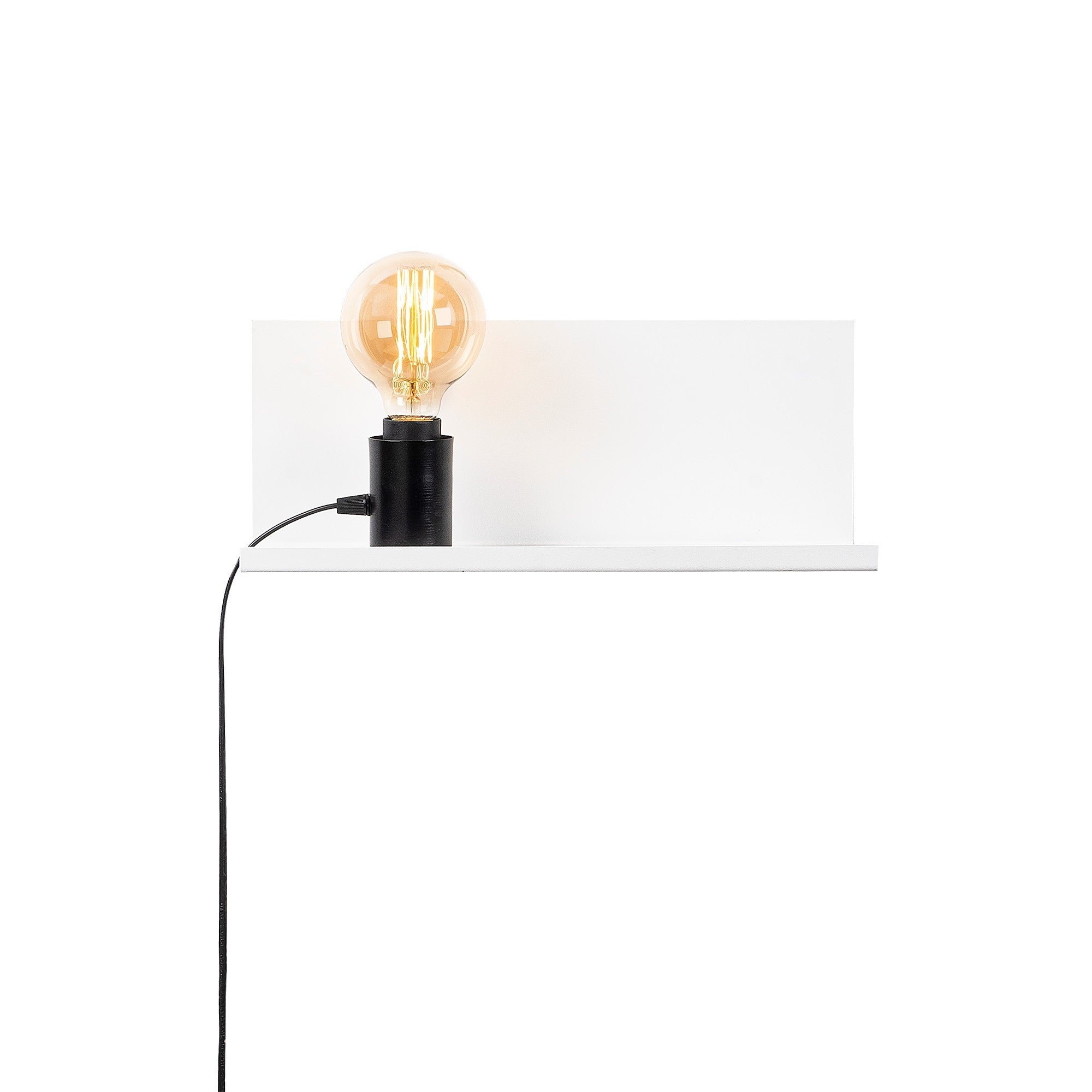 Candeeiro de Parede branca elegante, corpo de metal, 40 x 15 x 15 cm | Soquete E27, máx. 40 W | Classificação IP20, plugável | Perfeito para decoração e iluminação de casa moderna