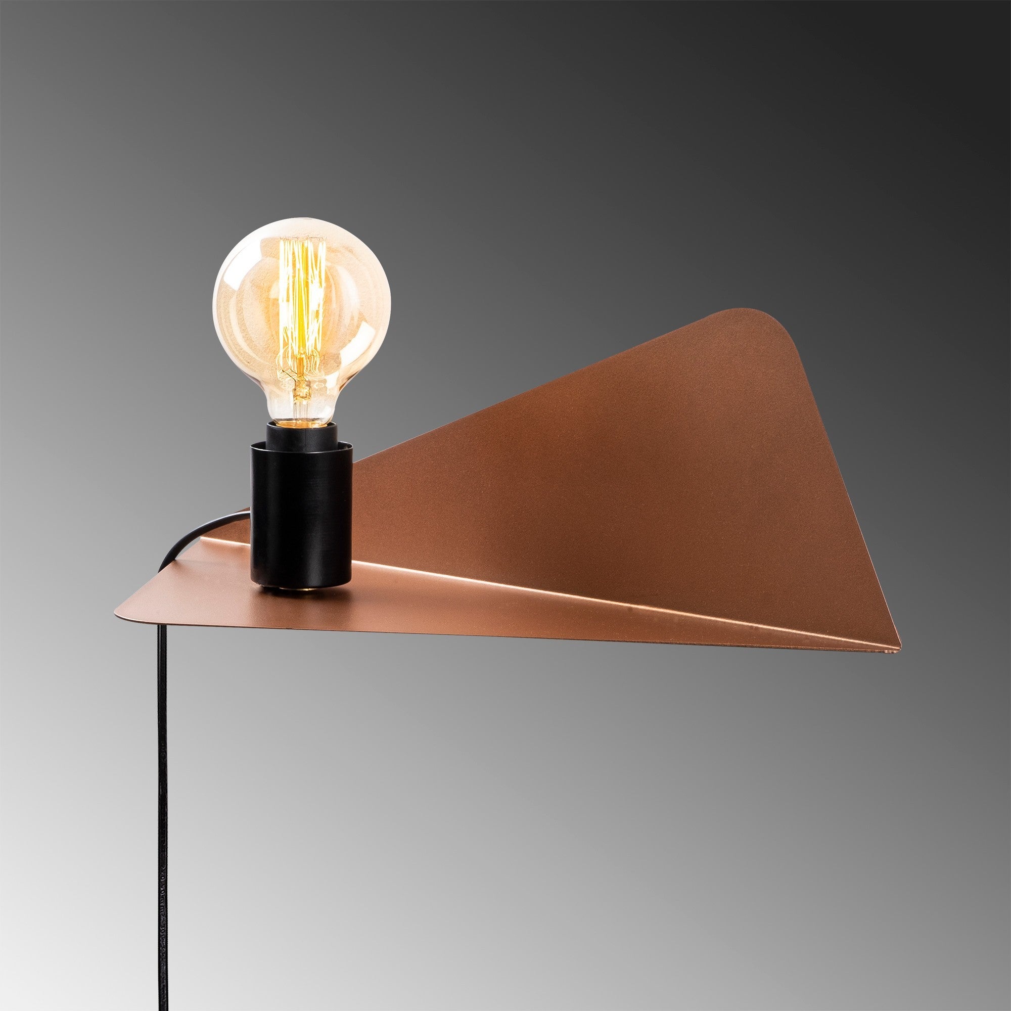 Candeeiro de Parede elegante em cobre, corpo de metal, 50 x 21 x 16 cm | Soquete E27, máx. 40 W | Classificação IP20, plugável | Perfeito para decoração e ambientação de casa moderna