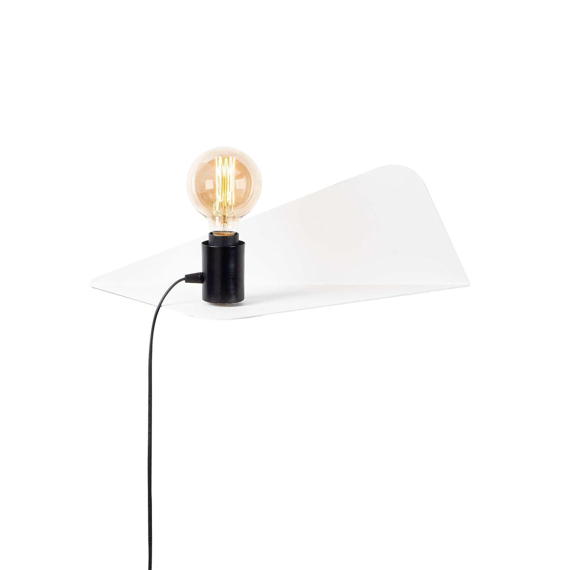 Candeeiro de Parede branca elegante, corpo de metal, 50 x 21 x 16 cm | Soquete E27, máx. 40 W | Classificação IP20, plugável | Perfeito para decoração e iluminação de casa moderna