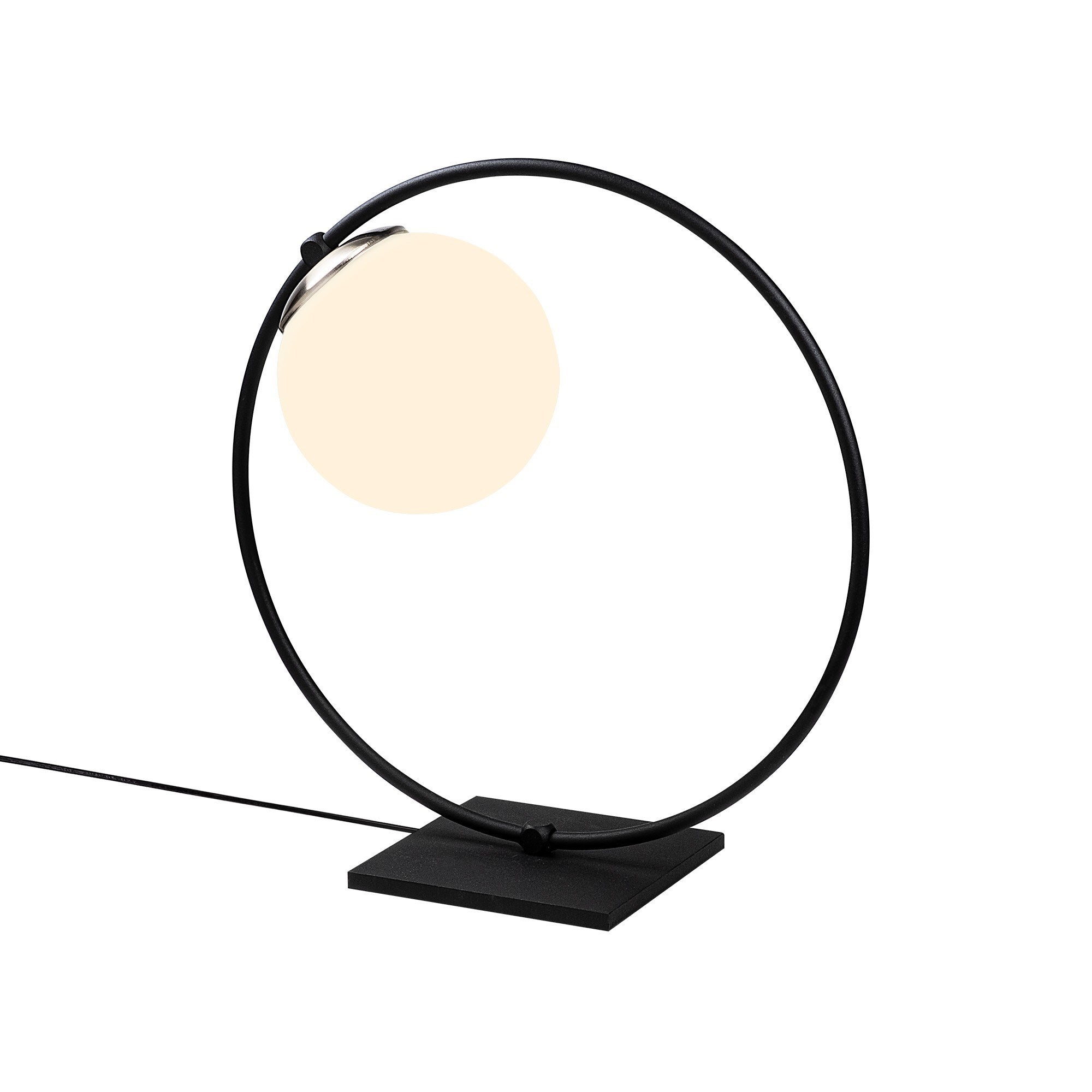 Candeeiro de Mesa Industrial Escandinava, Preta e Branca, 30 x 15 cm, Altura 32 cm | Corpo em Metal, Soquete E27, Cabo de 150 cm | Iluminação Elegante para Espaços Modernos