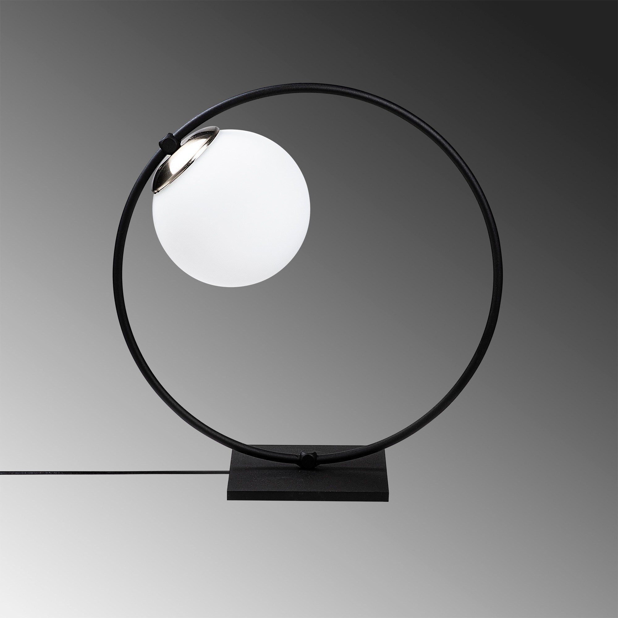 Candeeiro de Mesa Industrial Escandinava, Preta e Branca, 30 x 15 cm, Altura 32 cm | Corpo em Metal, Soquete E27, Cabo de 150 cm | Iluminação Elegante para Espaços Modernos