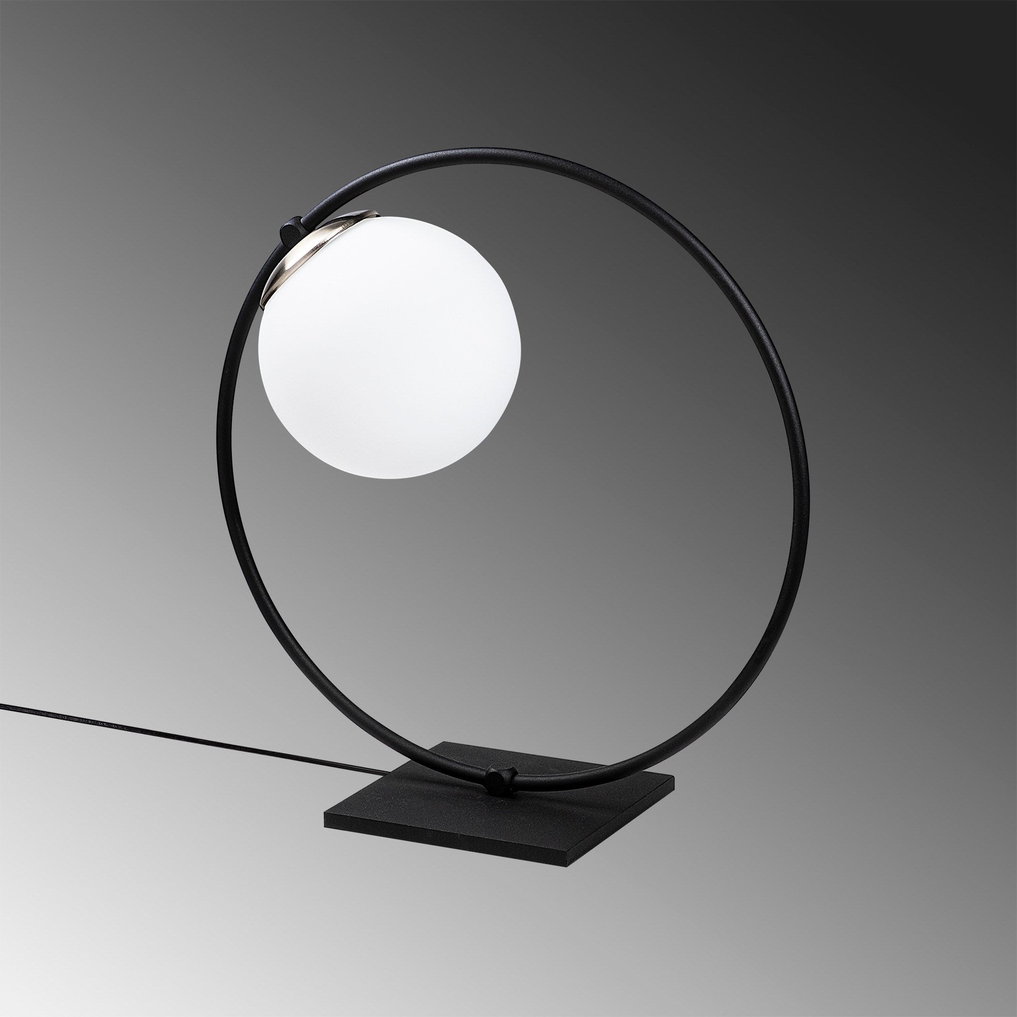 Candeeiro de Mesa Industrial Escandinava, Preta e Branca, 30 x 15 cm, Altura 32 cm | Corpo em Metal, Soquete E27, Cabo de 150 cm | Iluminação Elegante para Espaços Modernos
