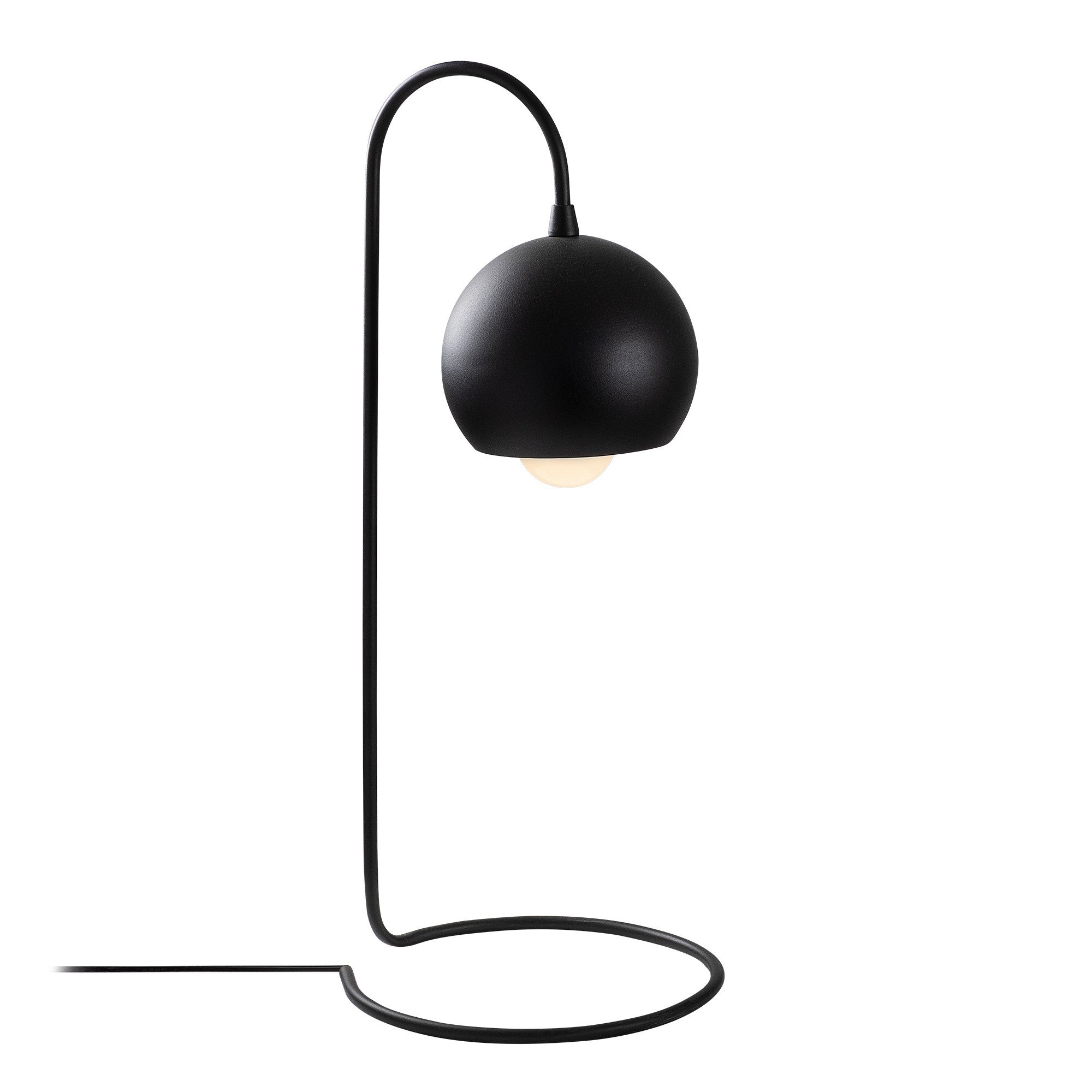 Candeeiro de Mesa Industrial Preta, Corpo em Metal, 56 cm de Altura, Soquete E27, Cabo de 150 cm | Design Escandinavo, Perfeito para Decoração Moderna de Casa e Escritório