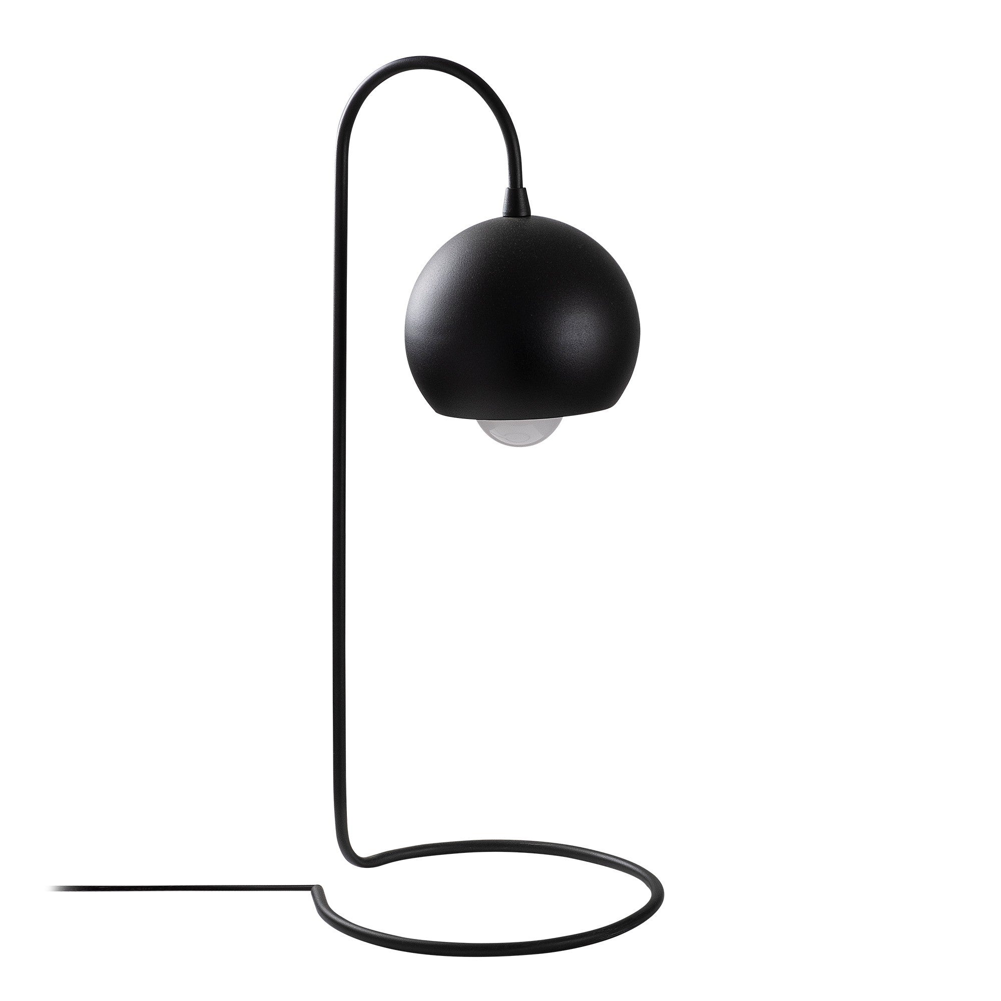 Candeeiro de Mesa Industrial Preta, Corpo em Metal, 56 cm de Altura, Soquete E27, Cabo de 150 cm | Design Escandinavo, Perfeito para Decoração Moderna de Casa e Escritório