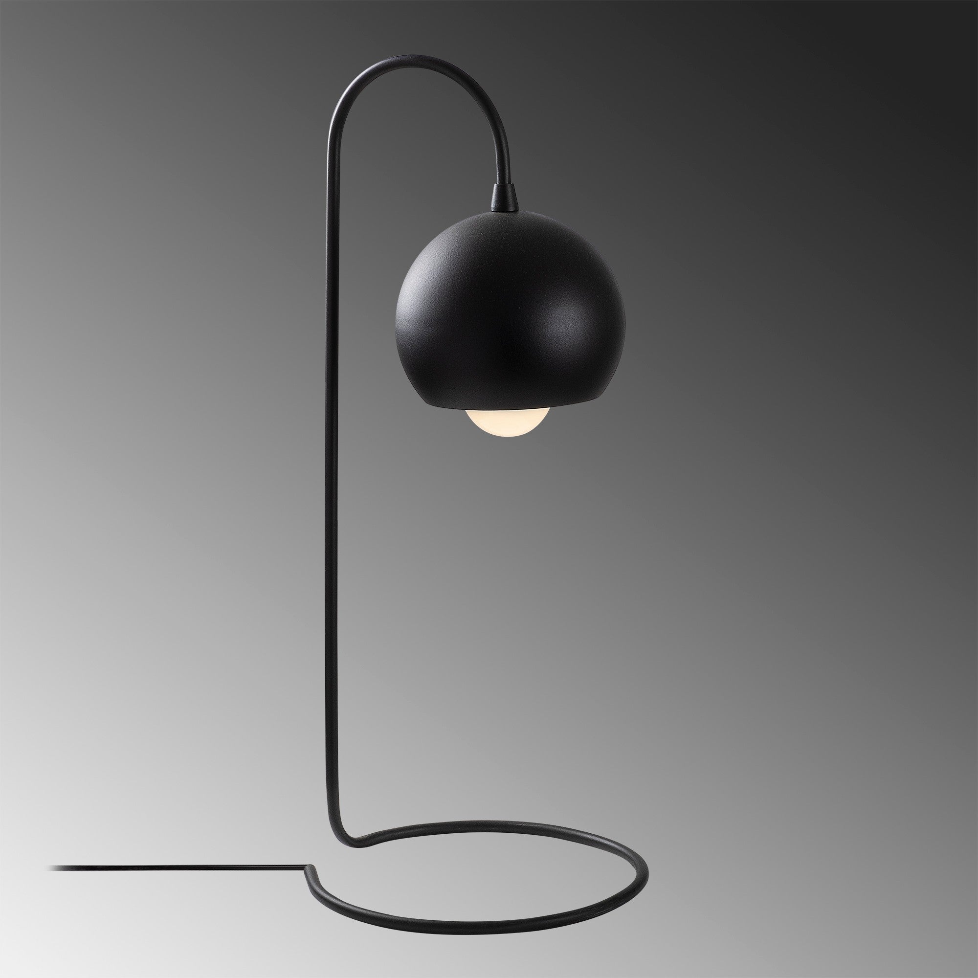 Candeeiro de Mesa Industrial Preta, Corpo em Metal, 56 cm de Altura, Soquete E27, Cabo de 150 cm | Design Escandinavo, Perfeito para Decoração Moderna de Casa e Escritório