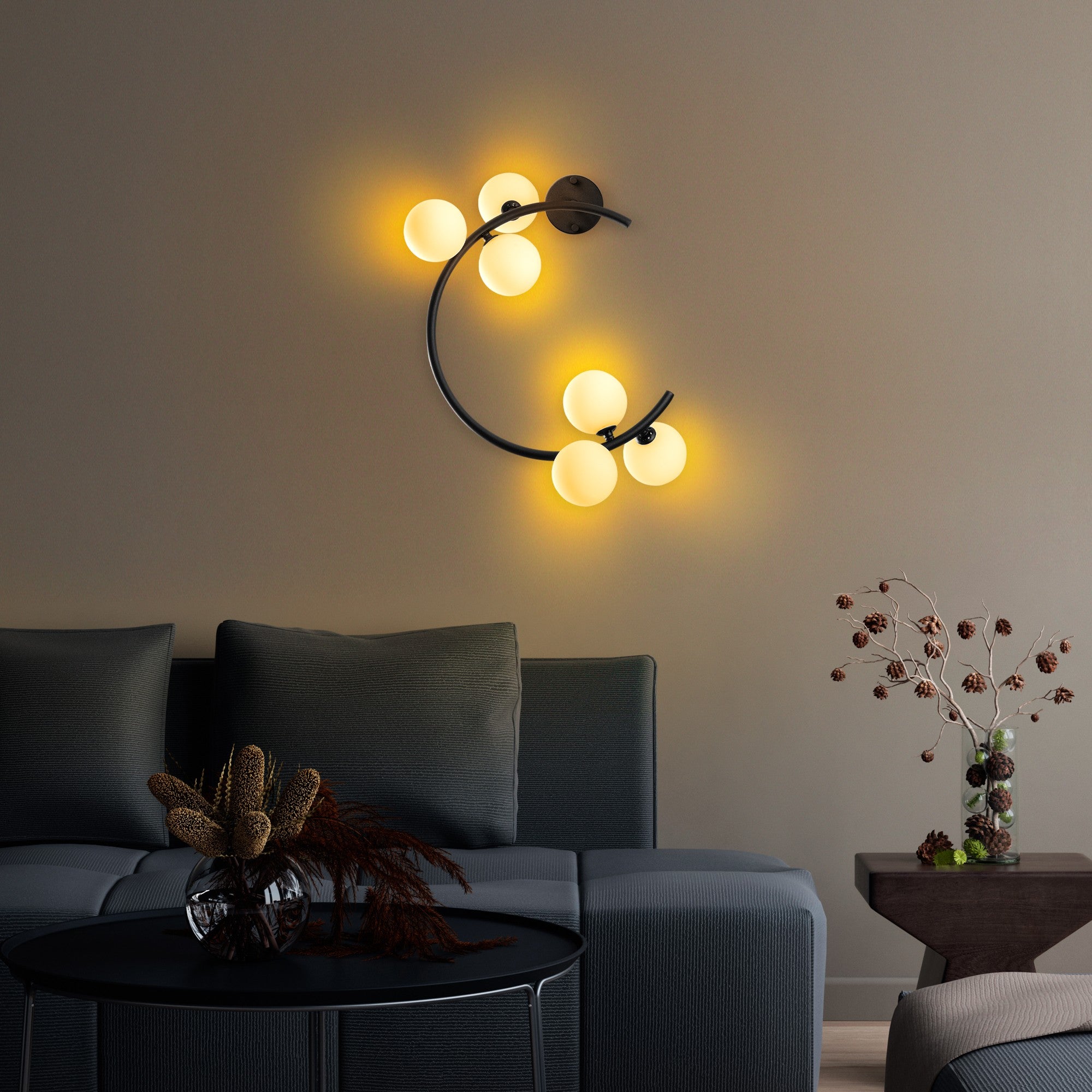 Candeeiro de Parede-Luminar-Preto