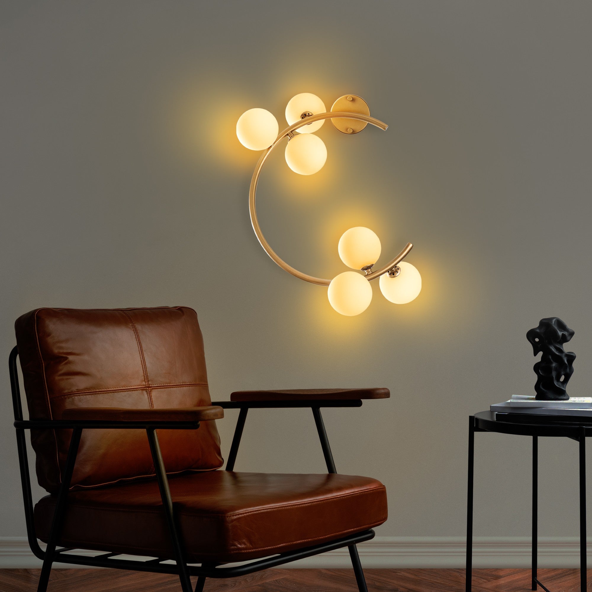 Candeeiro de Parede-Luminar-Ouro