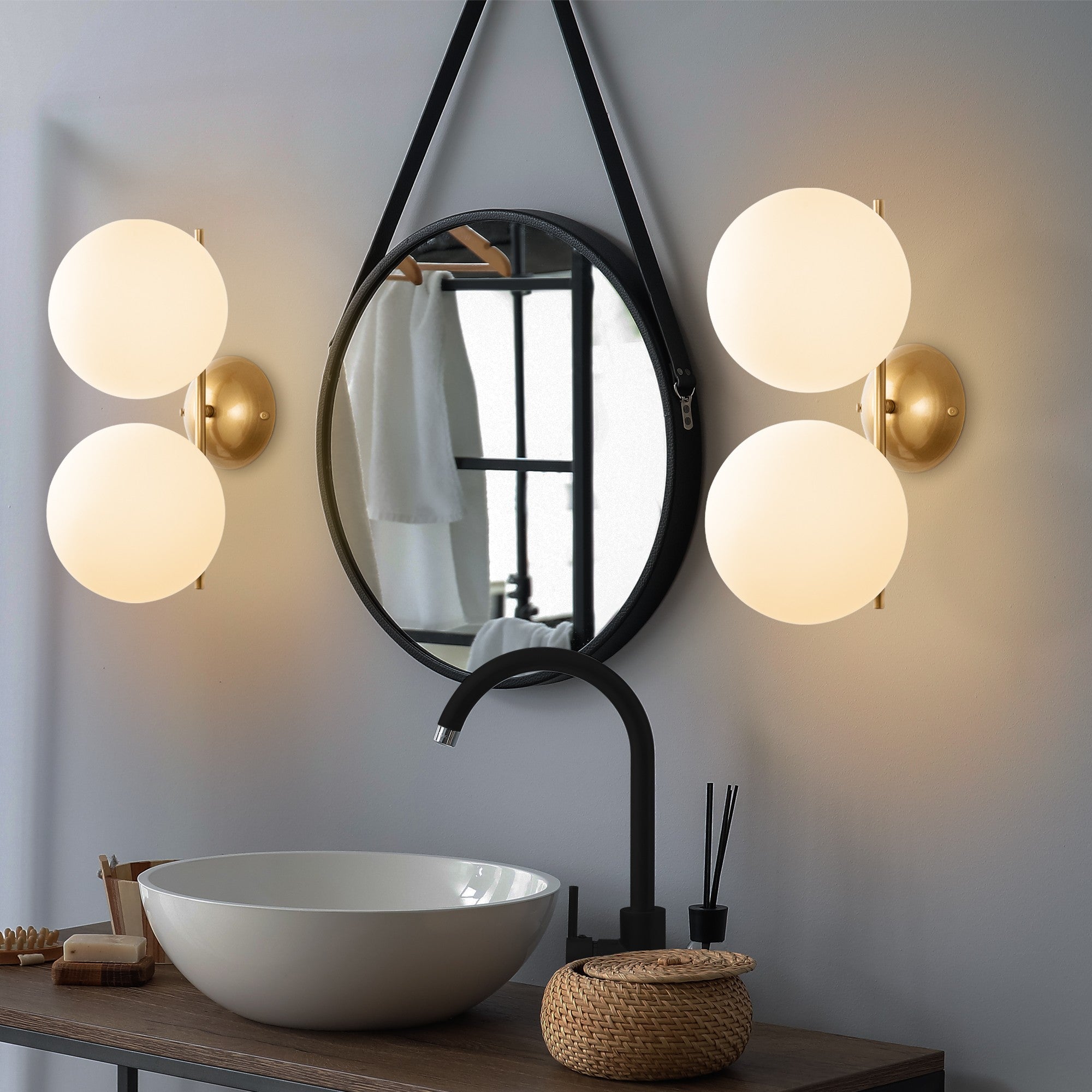 Candeeiro de Parede-Luminar-Ouro