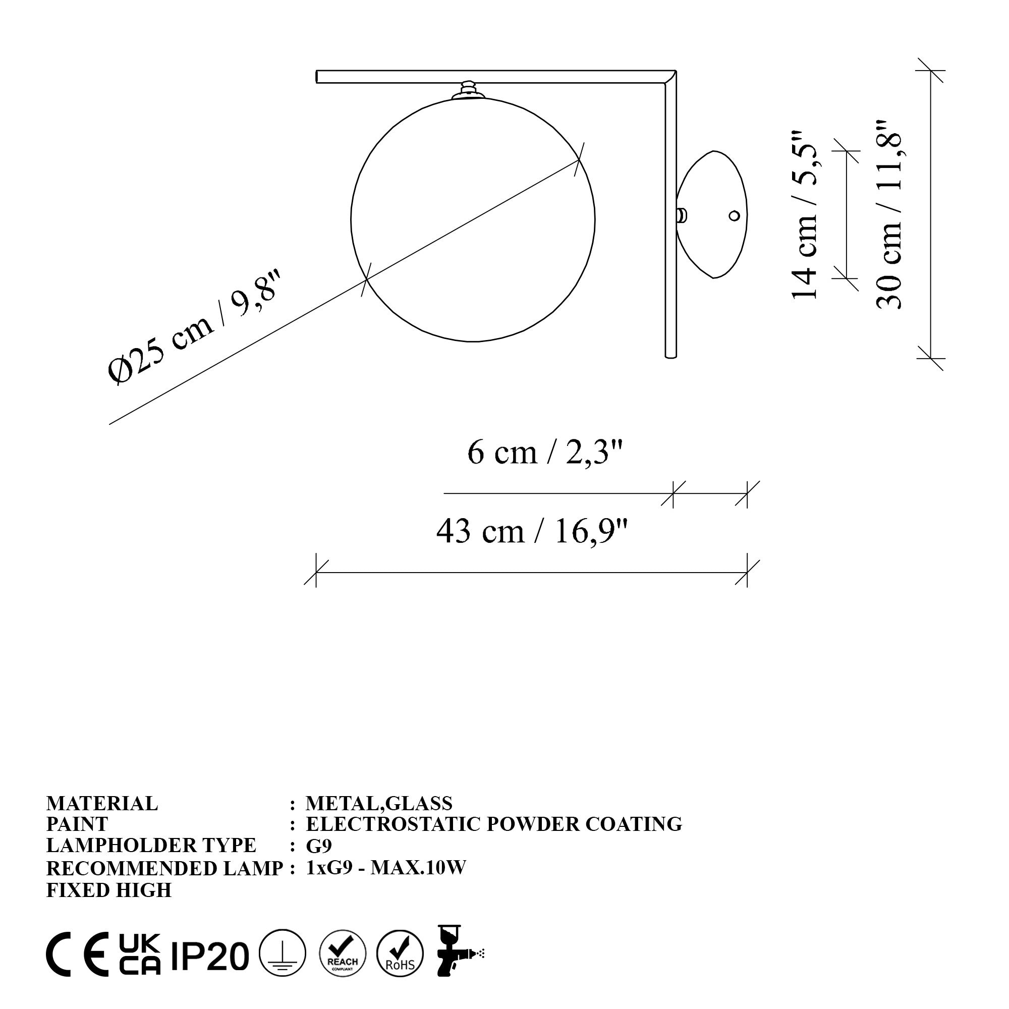 Candeeiro de Parede-Luminar-Preto