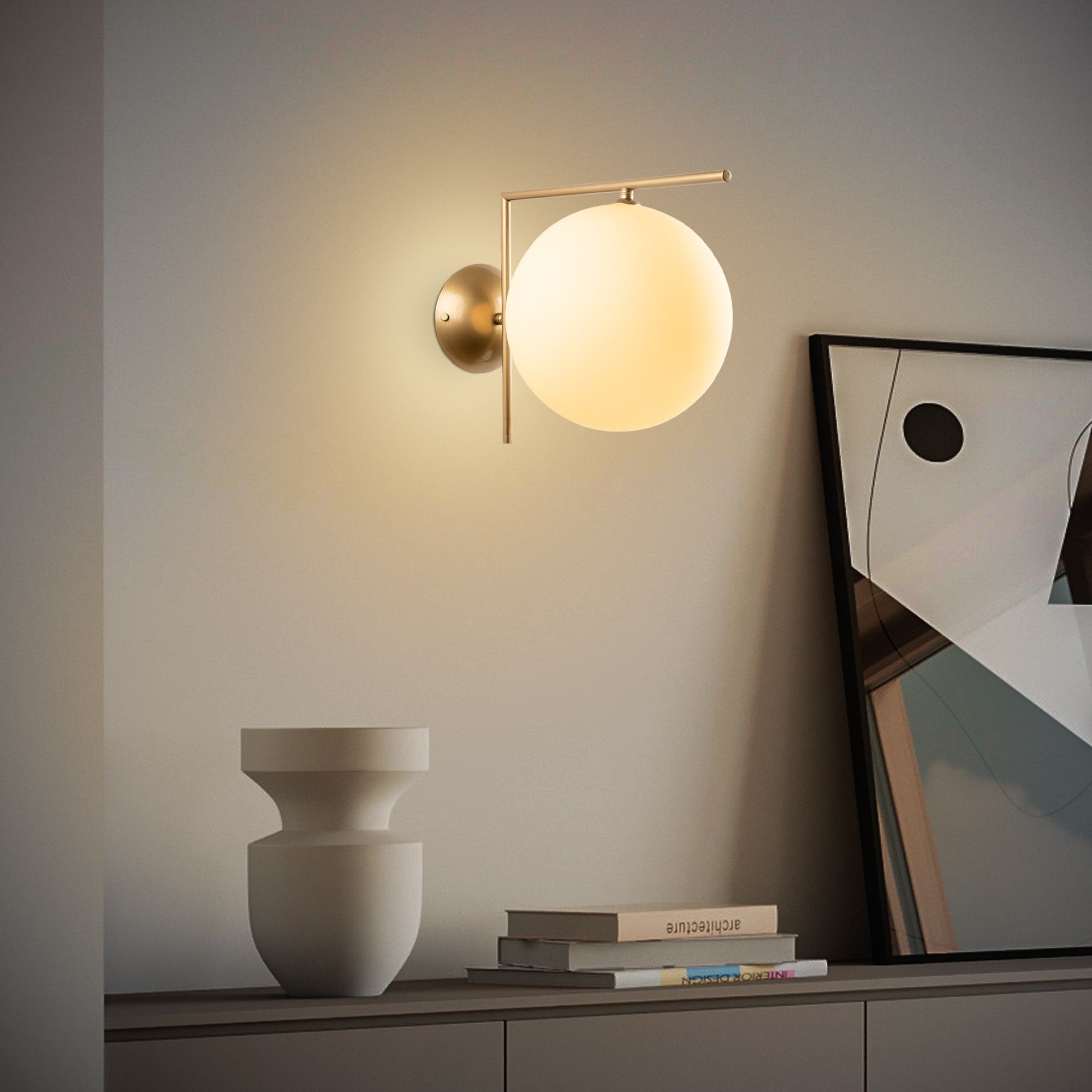 Candeeiro de Parede-Luminar-Ouro