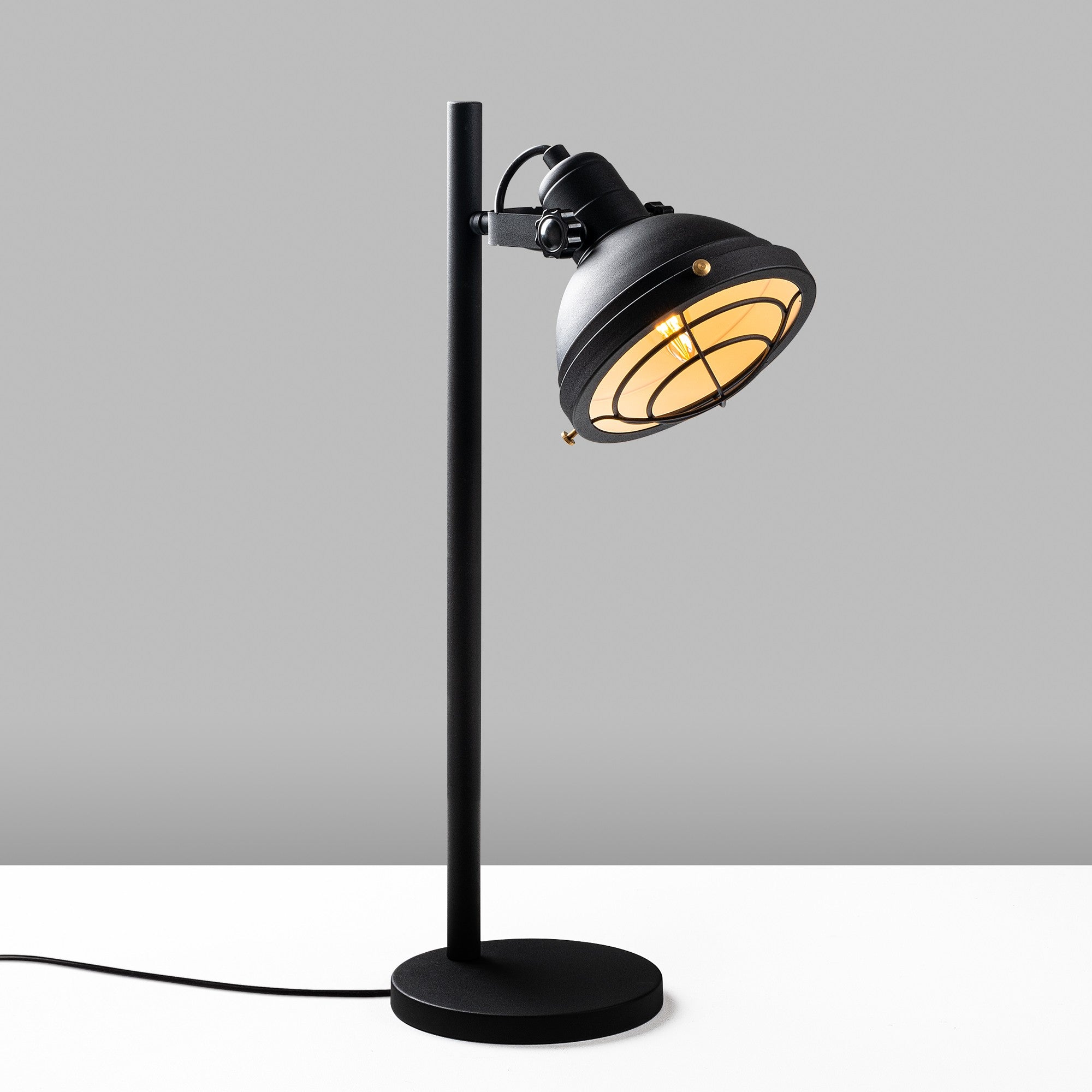 Candeeiro de Mesa elegante dourada, corpo de metal, Ø16 x 17 cm | 28 x 18 x 58 cm | Cabo de 200 cm, interruptor liga/desliga | Soquete E14, máx. 40 W | Iluminação elegante para casa e escritório