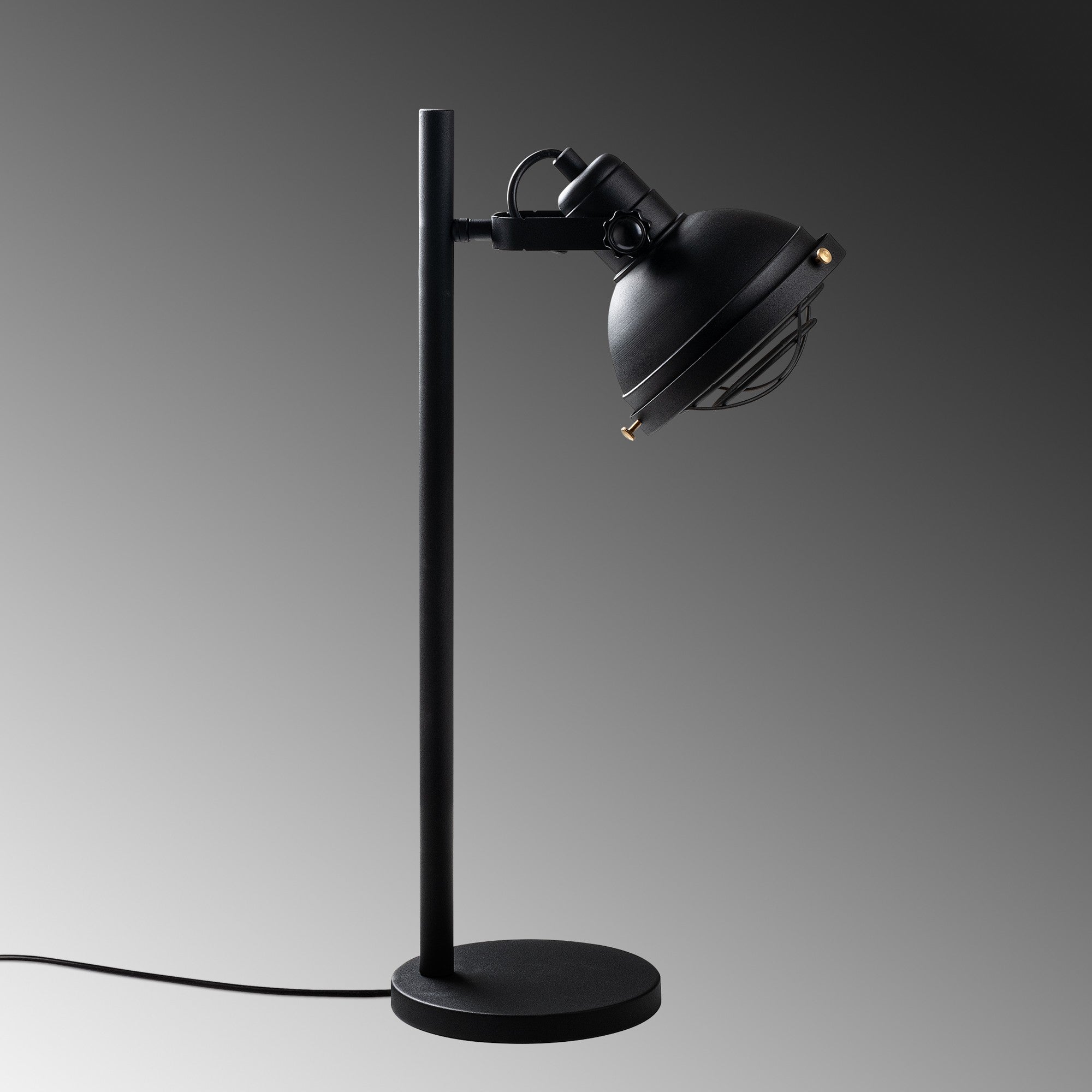 Candeeiro de Mesa elegante dourada, corpo de metal, Ø16 x 17 cm | 28 x 18 x 58 cm | Cabo de 200 cm, interruptor liga/desliga | Soquete E14, máx. 40 W | Iluminação elegante para casa e escritório